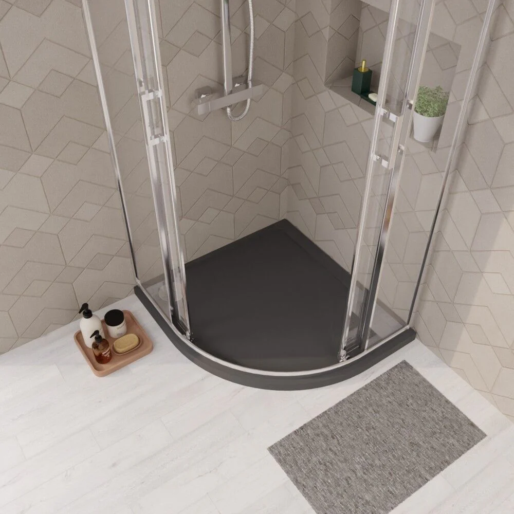Balterley Shower Tray Modern Offset Quadrant Shower Tray, Left or Right Hand - Choice of Size and Finish - Image 38