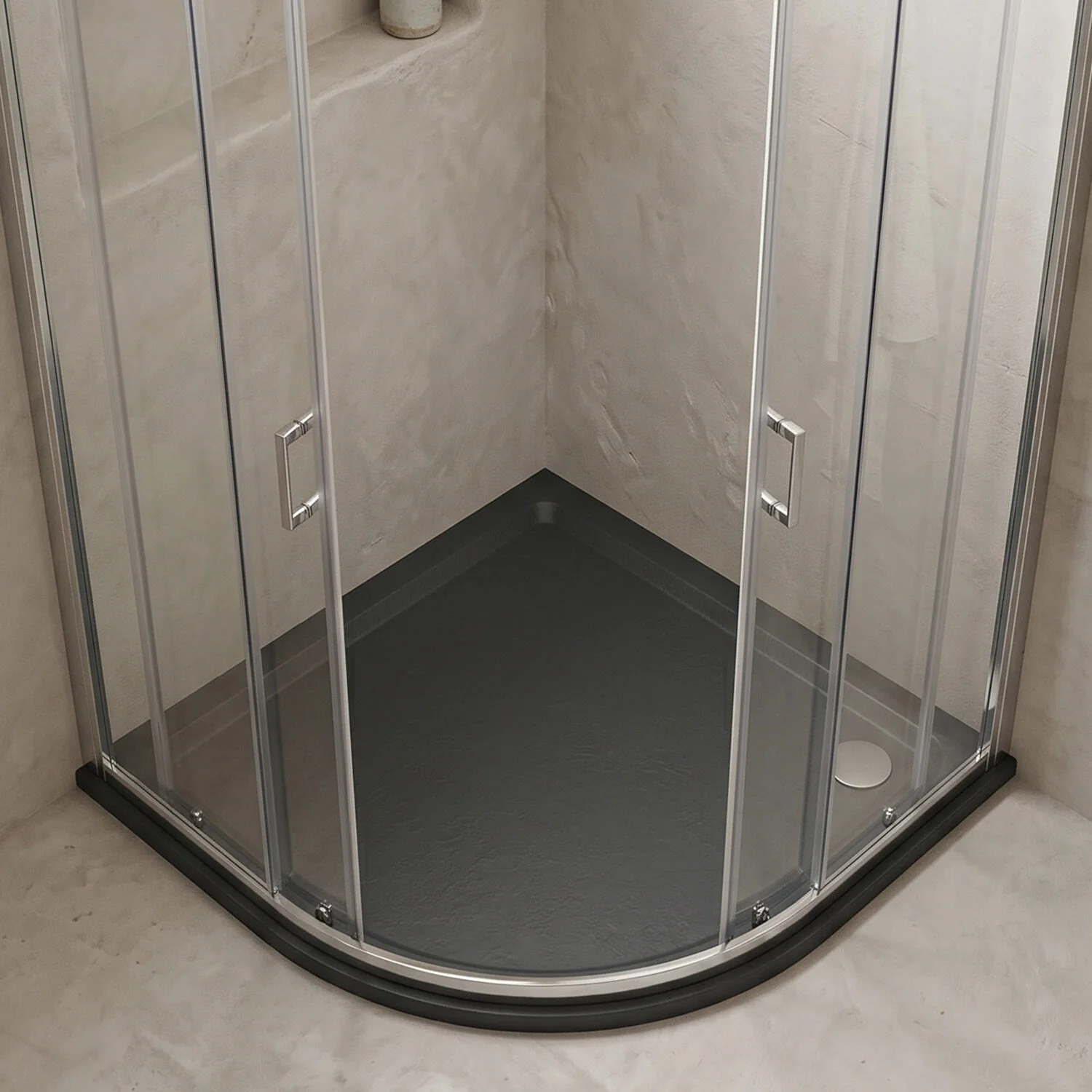 Balterley Shower Tray Modern Offset Quadrant Shower Tray, Left or Right Hand - Choice of Size and Finish - Image 4
