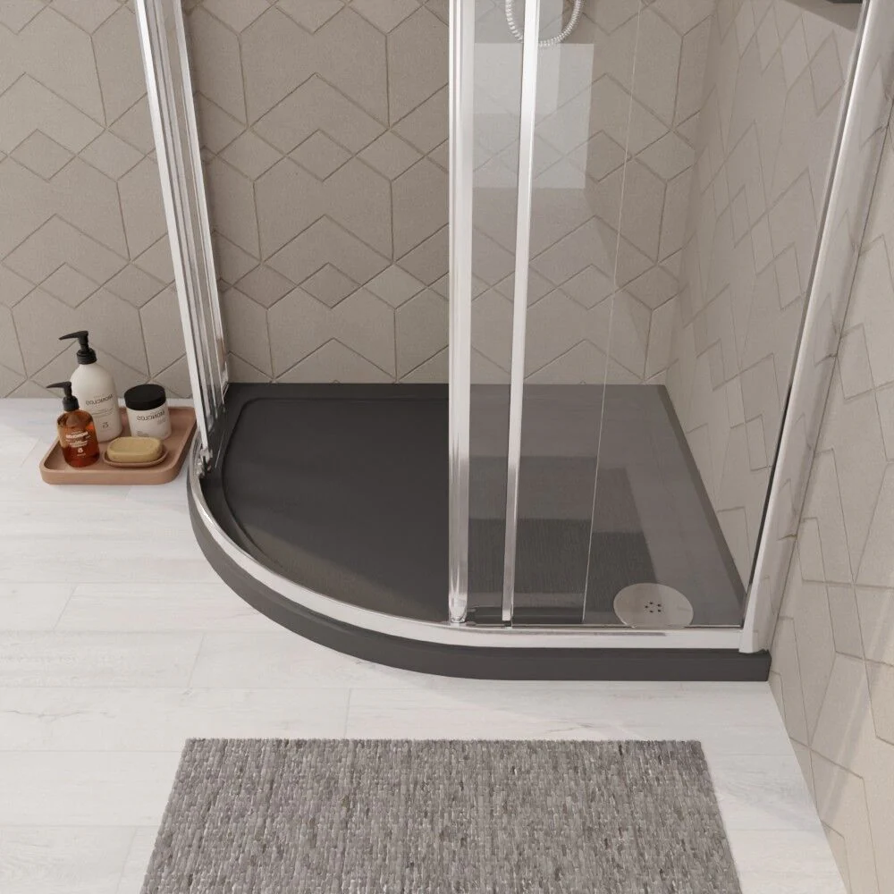 Balterley Shower Tray Modern Offset Quadrant Shower Tray, Left or Right Hand - Choice of Size and Finish - Image 48