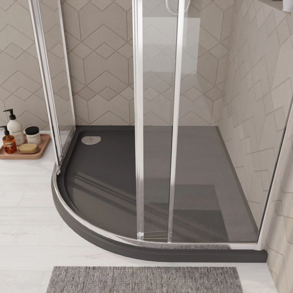 Balterley Shower Tray Modern Offset Quadrant Shower Tray, Left or Right Hand - Choice of Size and Finish - Image 52