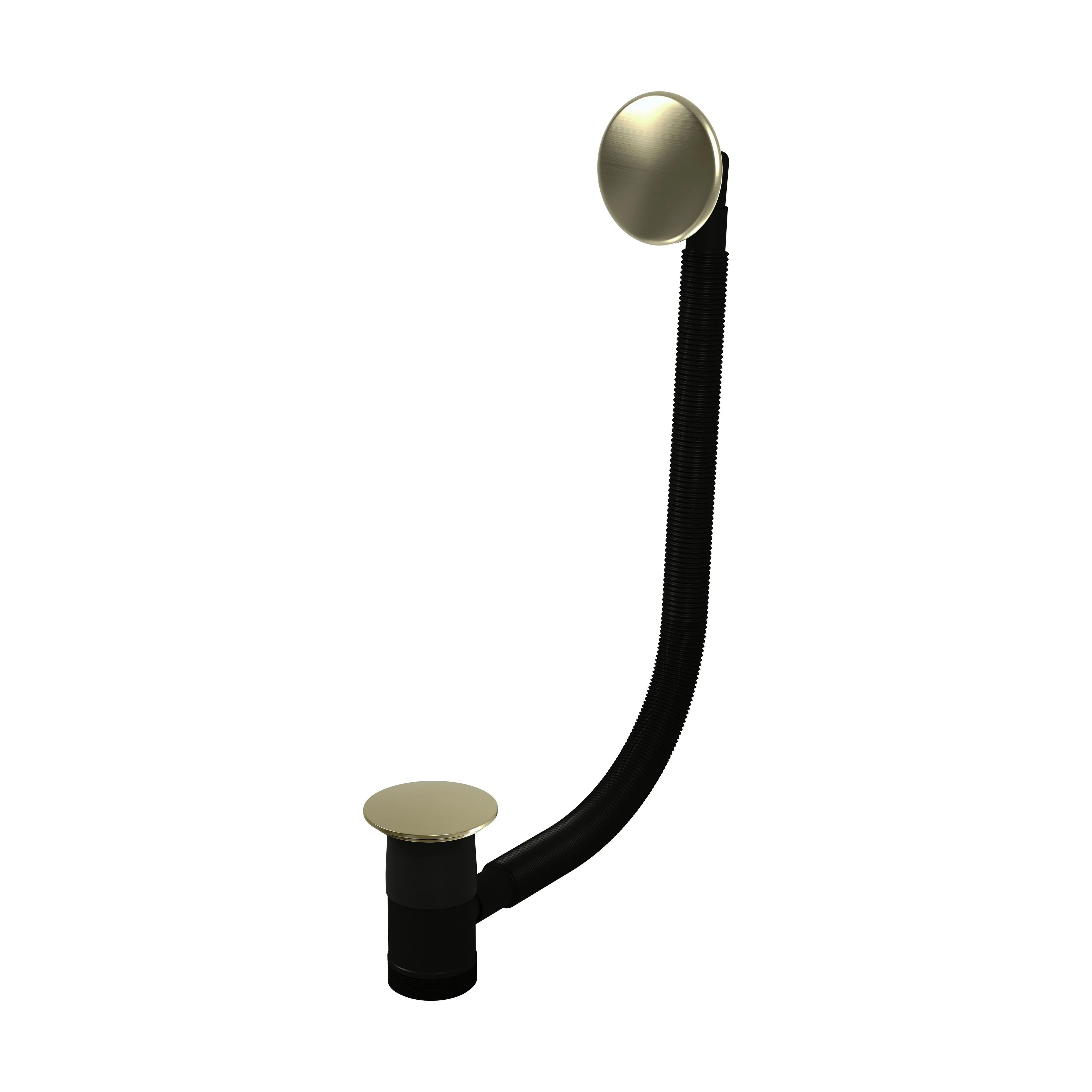 Modern Round Bathroom Click-Clack Bath Waste, Top Fix Installation, 98 x 70 x 550 mm - Choice of Colour - Image 3