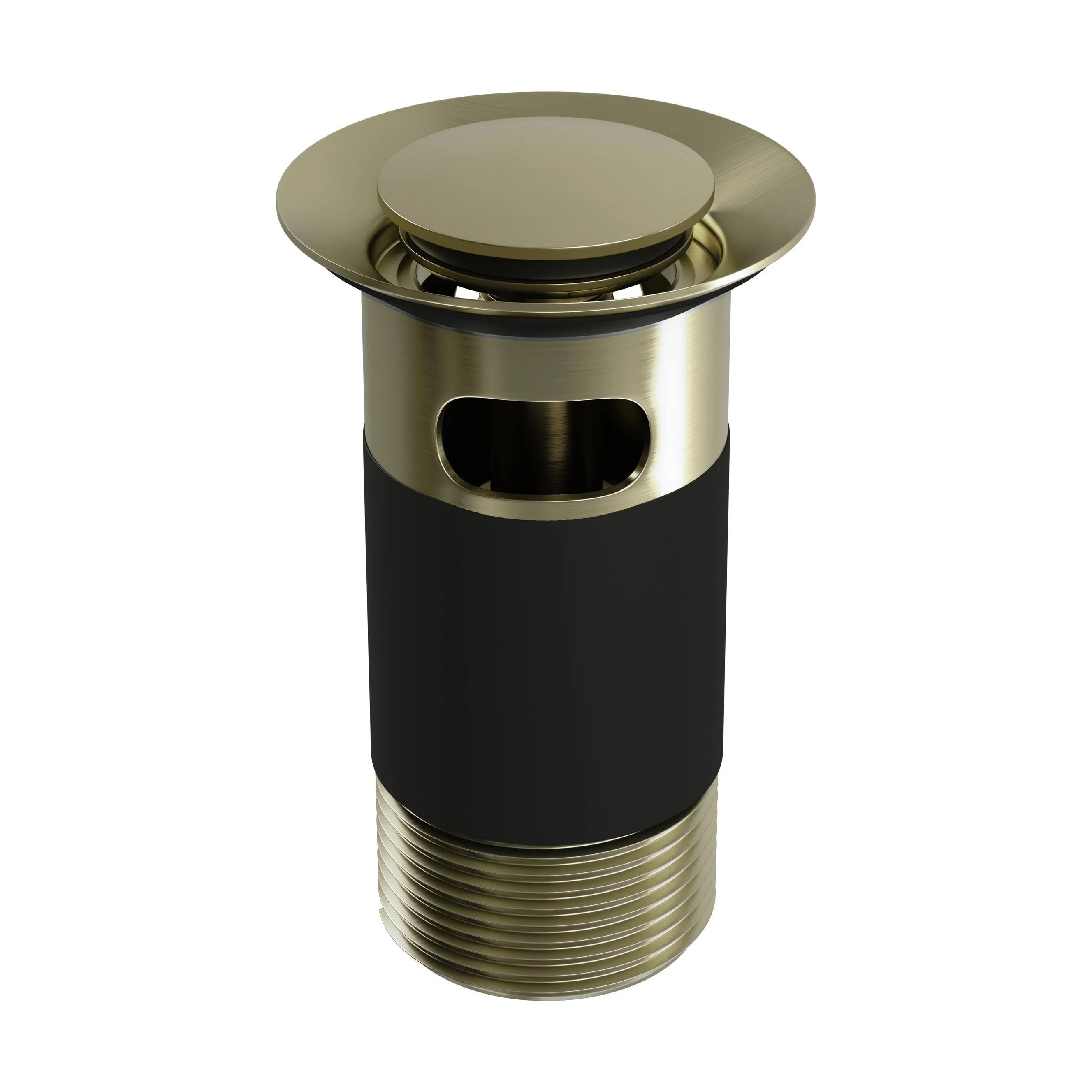 Modern Round Bathroom Click-Clack Slotted Basin Waste with Overflow, Top Fix Installation, 103 x 60 x 104 mm - Choice of Colour - Image 3