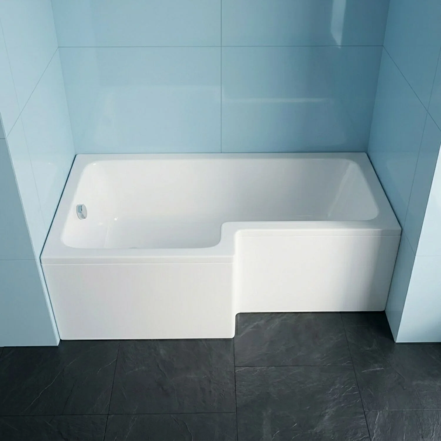 Contemporary Square Shower Bath - Choose Size and Orientation - Image 5