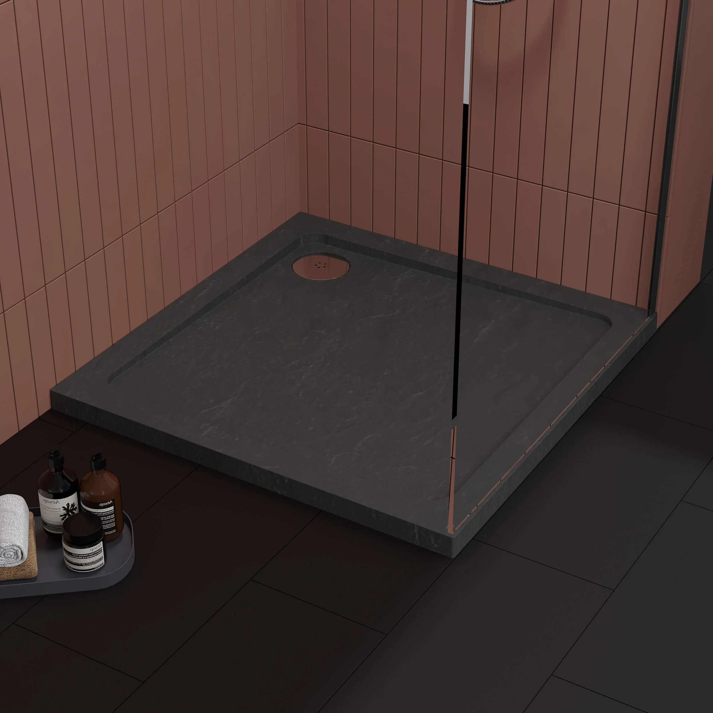 Balterley Shower Tray Modern Square, 40mm Profile - Choice of Size and Colour - Image 10