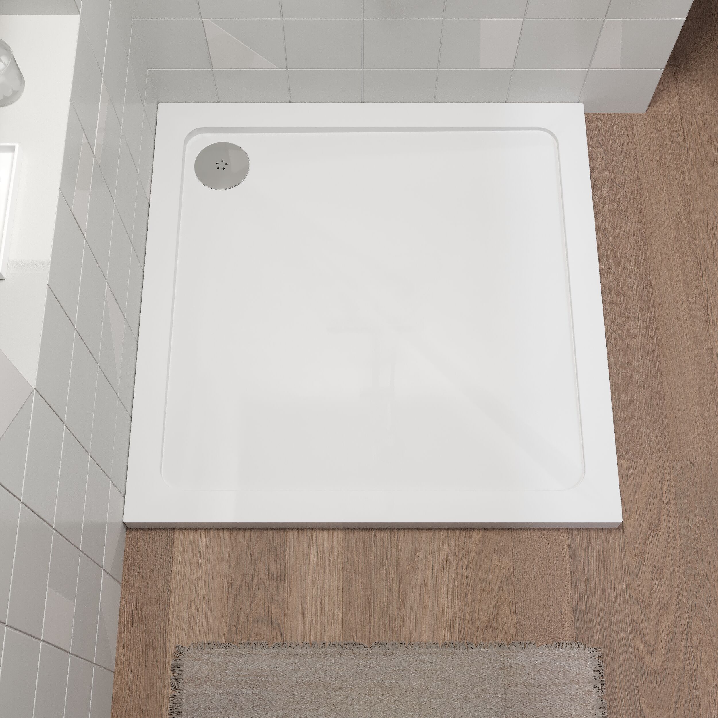 Balterley Shower Tray Modern Square, 40mm Profile - Choice of Size and Colour - Image 17
