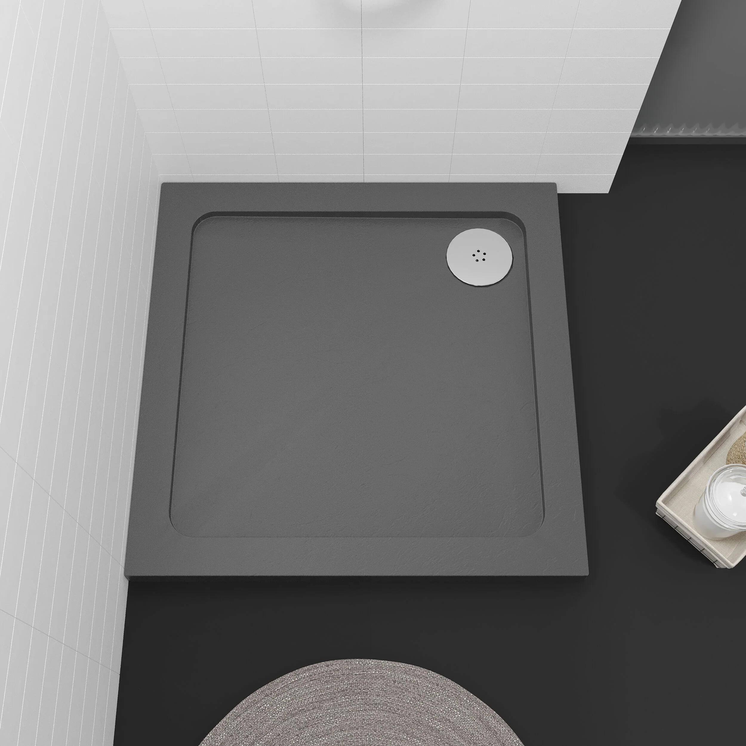 Balterley Shower Tray Modern Square, 40mm Profile - Choice of Size and Colour - Image 19