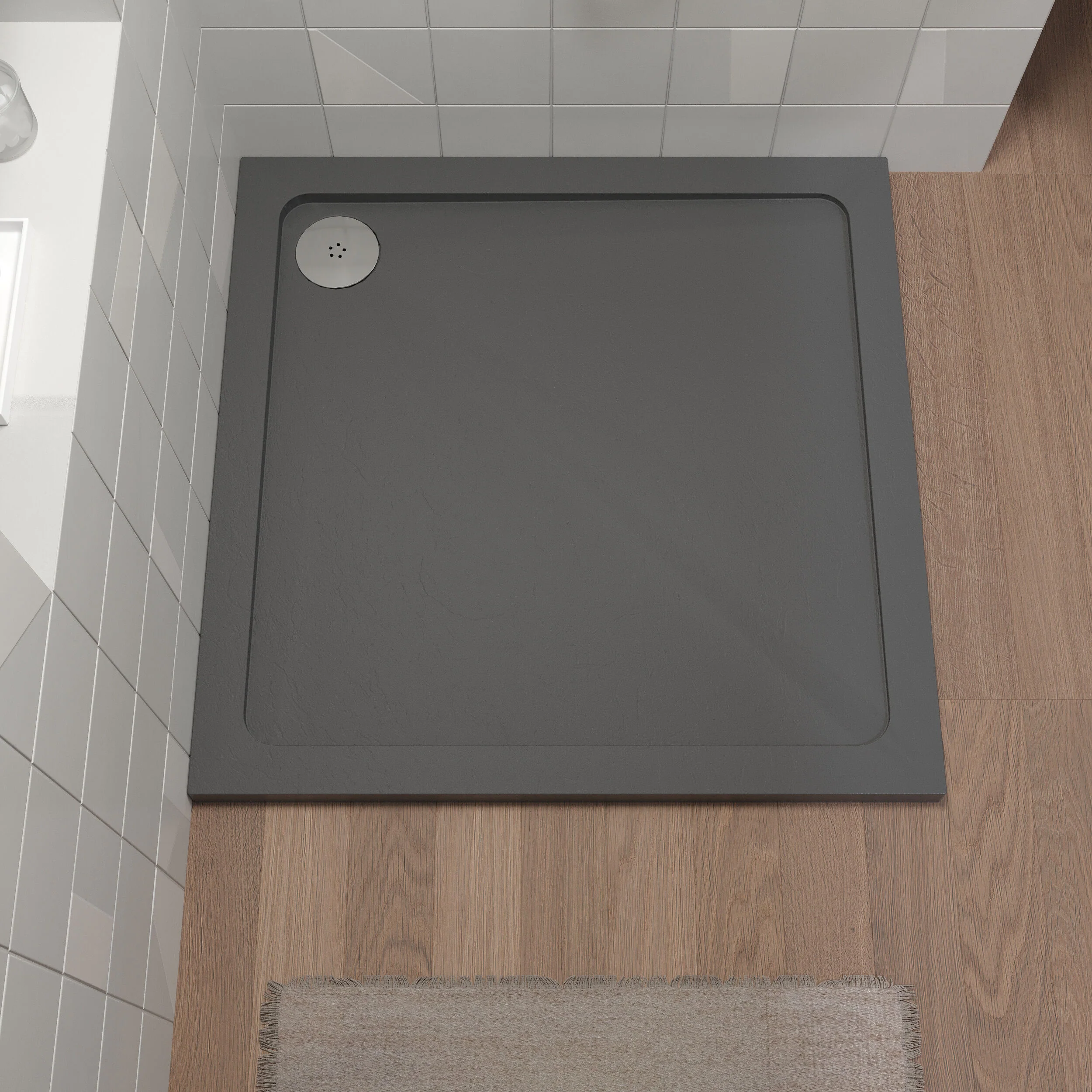 Balterley Shower Tray Modern Square, 40mm Profile - Choice of Size and Colour - Image 21