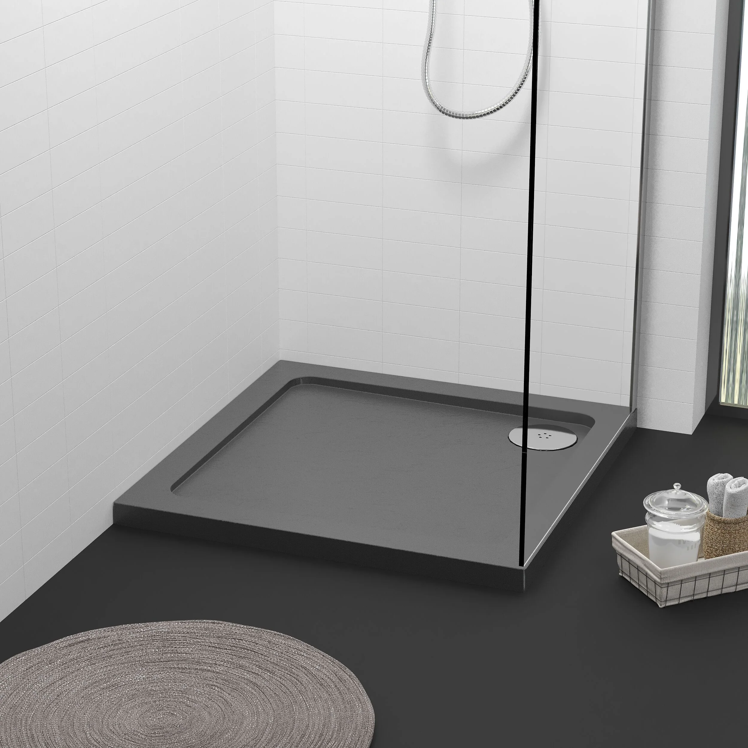 Balterley Shower Tray Modern Square, 40mm Profile - Choice of Size and Colour - Image 8