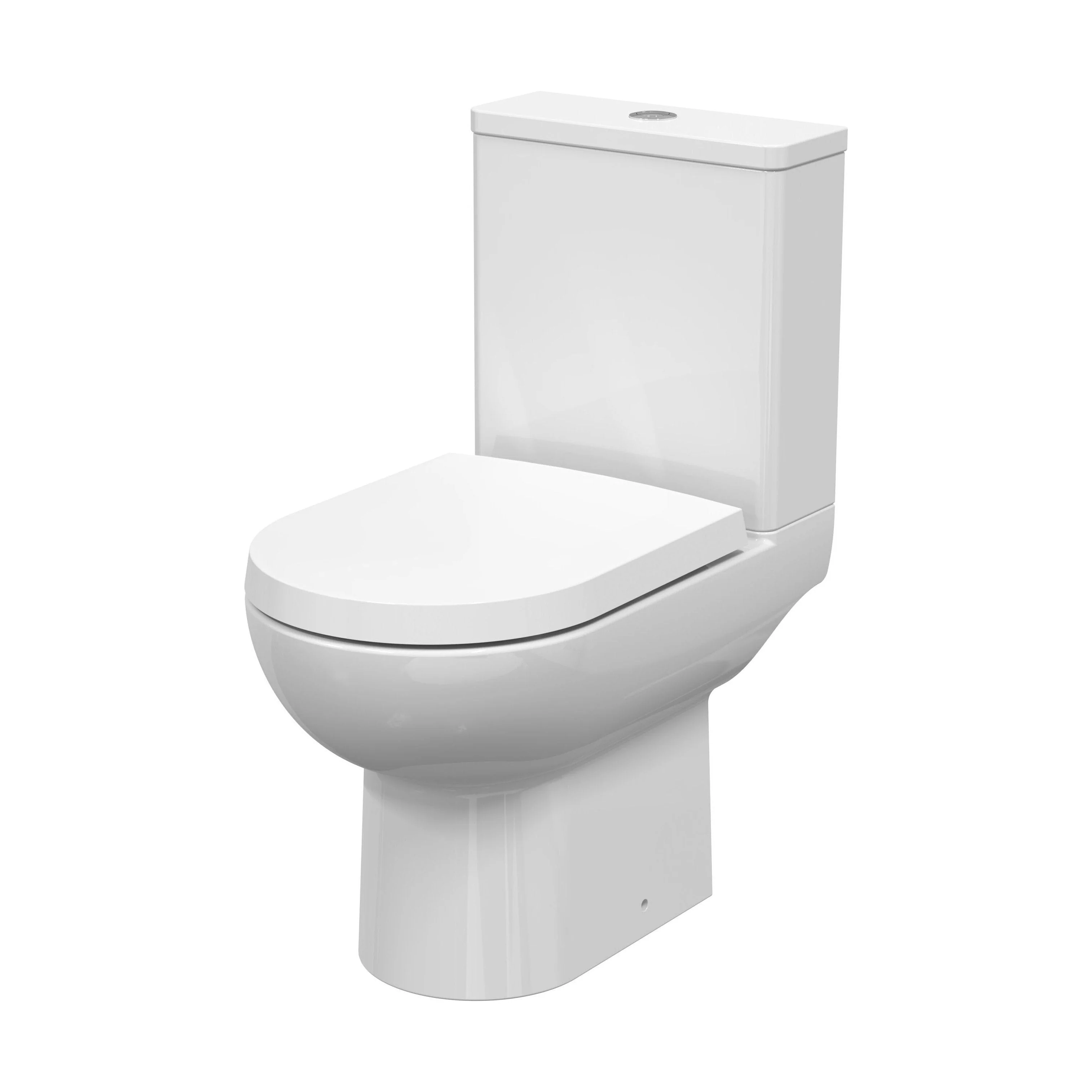 Morridge Contemporary Round Compact Rimless Toilet Pan and Cistern - 800 x 375 x 620mm