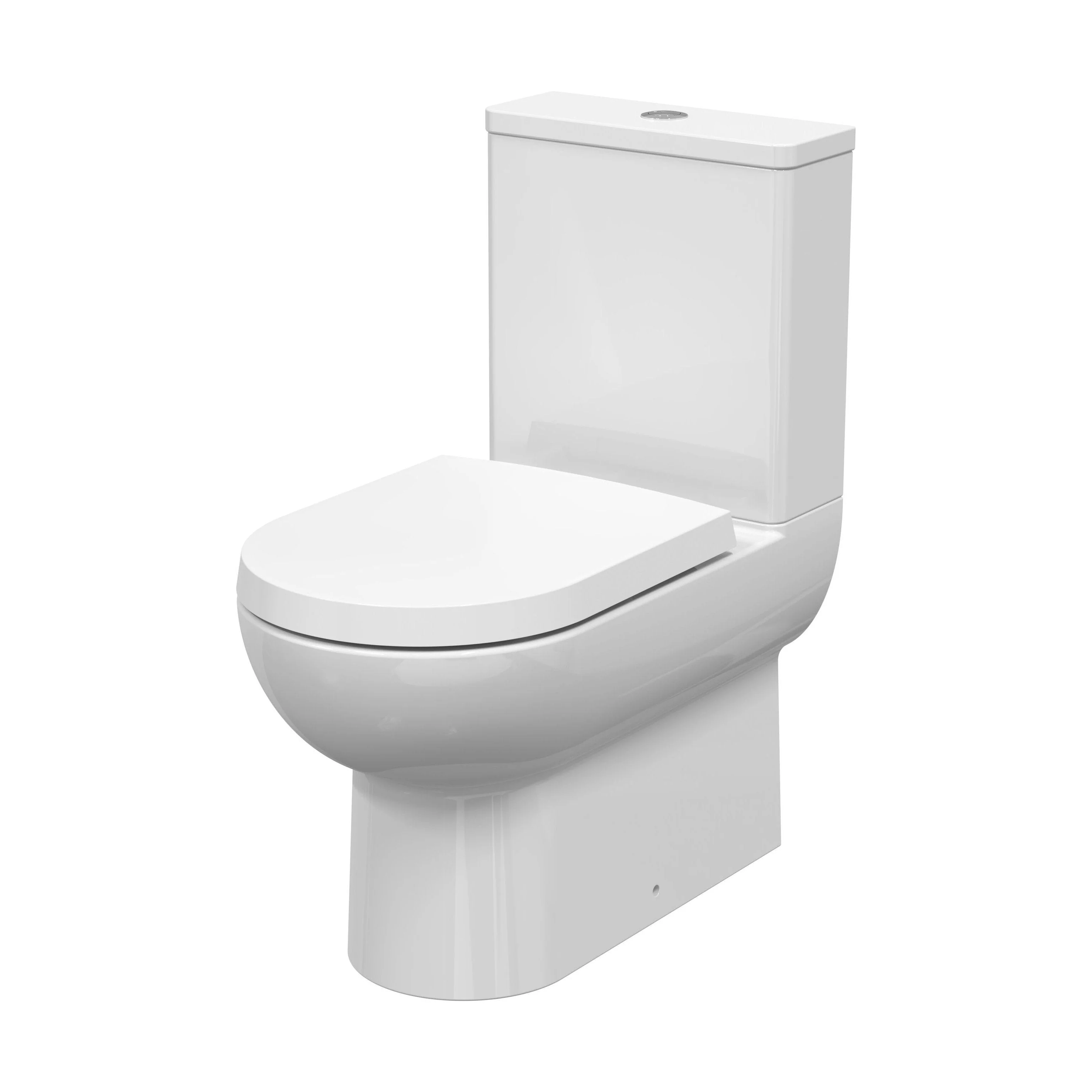 Morridge Contemporary Round Rimless Toilet Pan and Cistern - 800 x 375 x 660mm