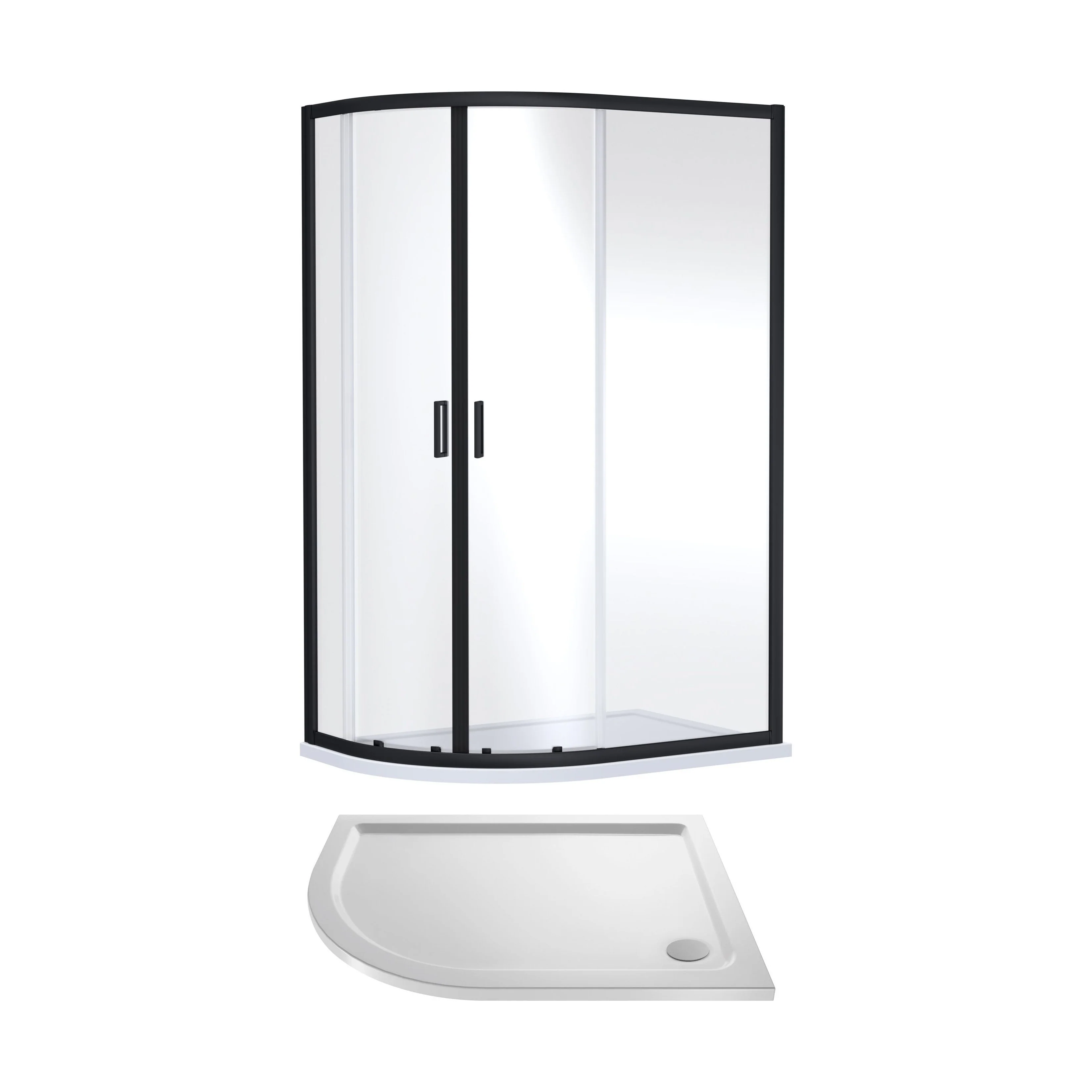 Almington Offset Quadrant Shower Enclosure and Shower Tray - Choice of Size, Tray Orientation and Finish - Image 12