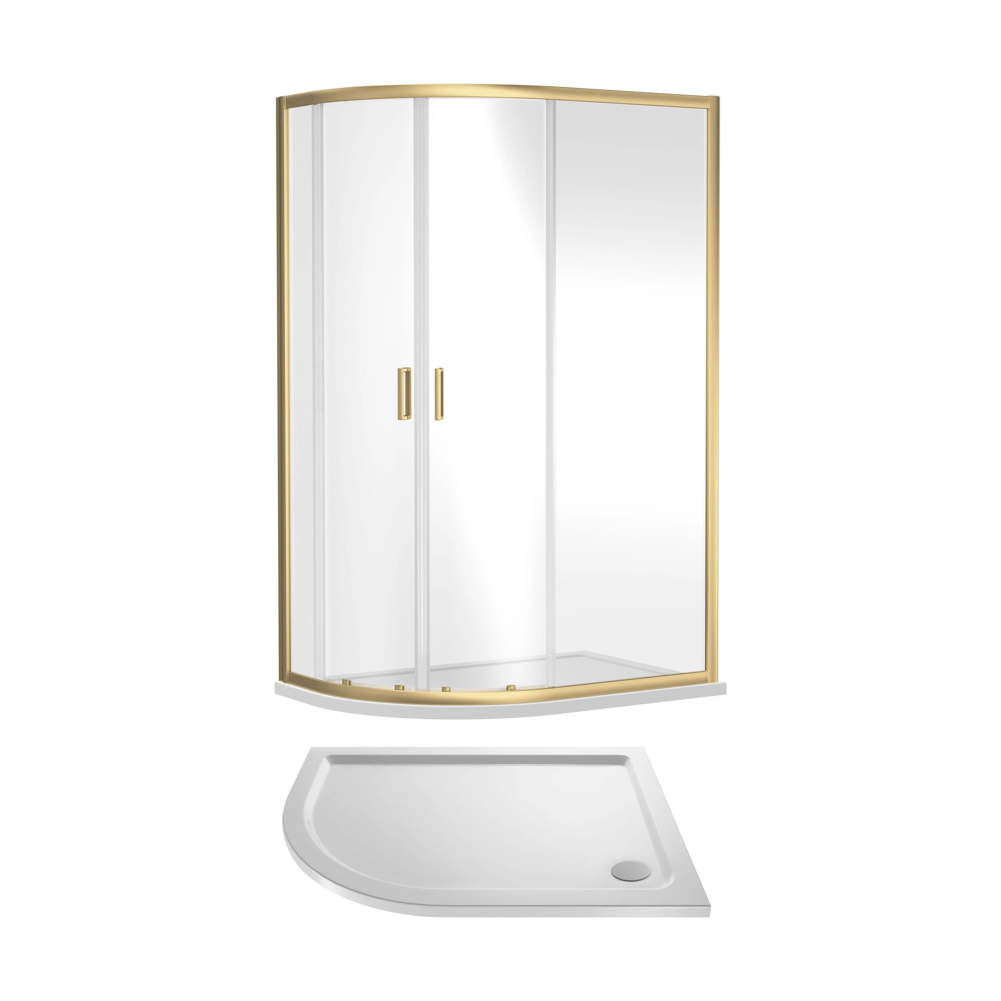 Almington Offset Quadrant Shower Enclosure and Shower Tray - Choice of Size, Tray Orientation and Finish - Image 5