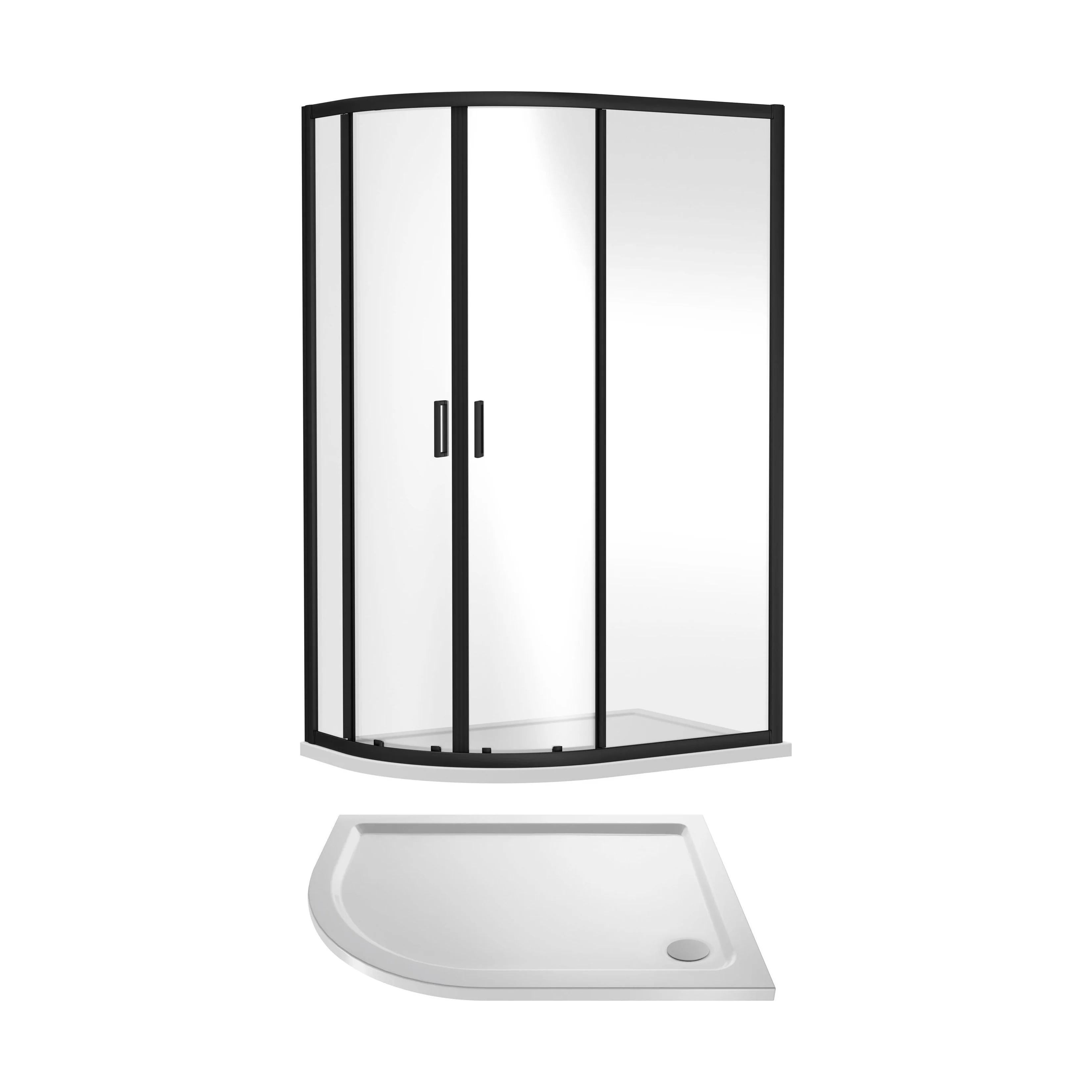 Almington Offset Quadrant Shower Enclosure and Shower Tray - Choice of Size, Tray Orientation and Finish - Image 6