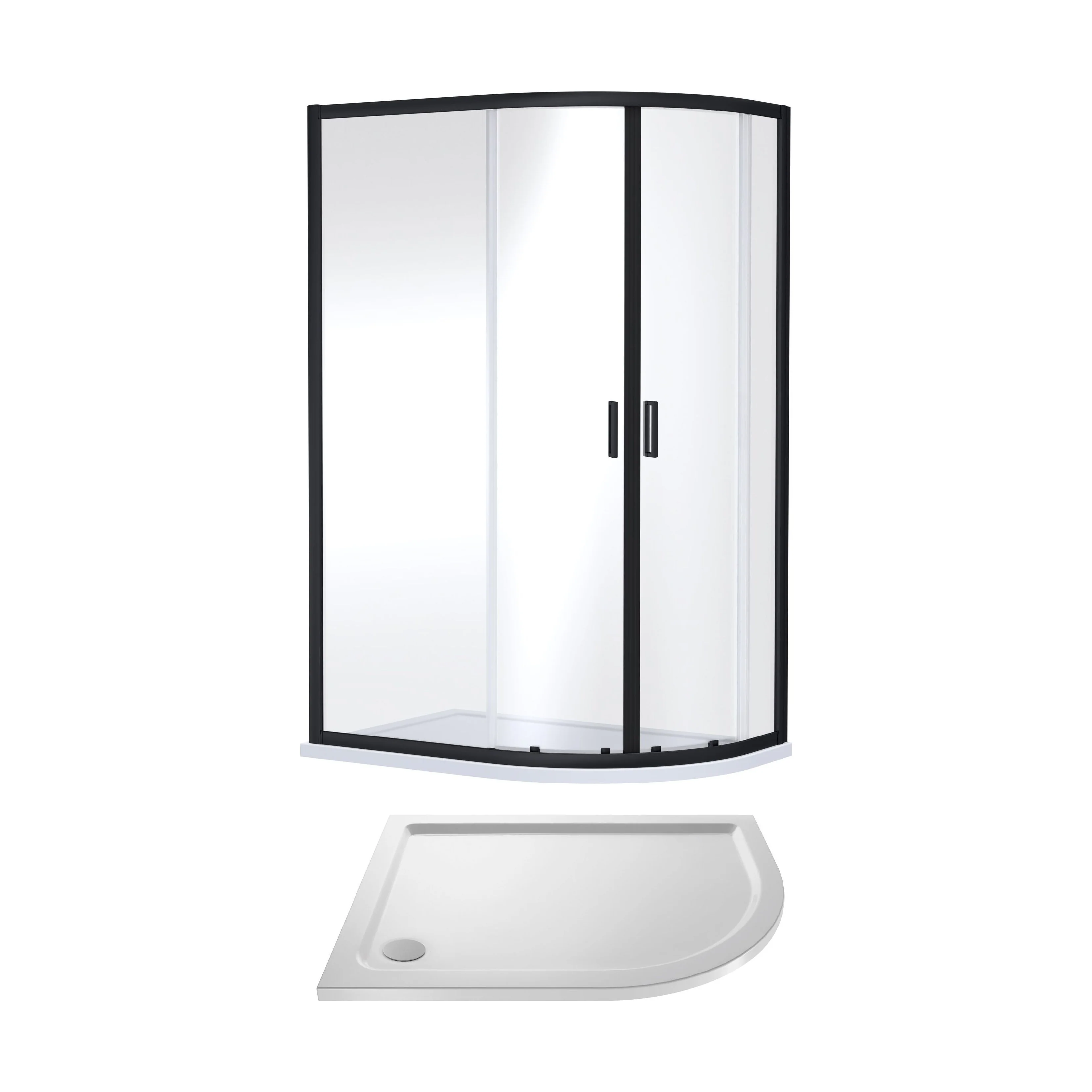 Almington Offset Quadrant Shower Enclosure and Shower Tray - Choice of Size, Tray Orientation and Finish - Image 9