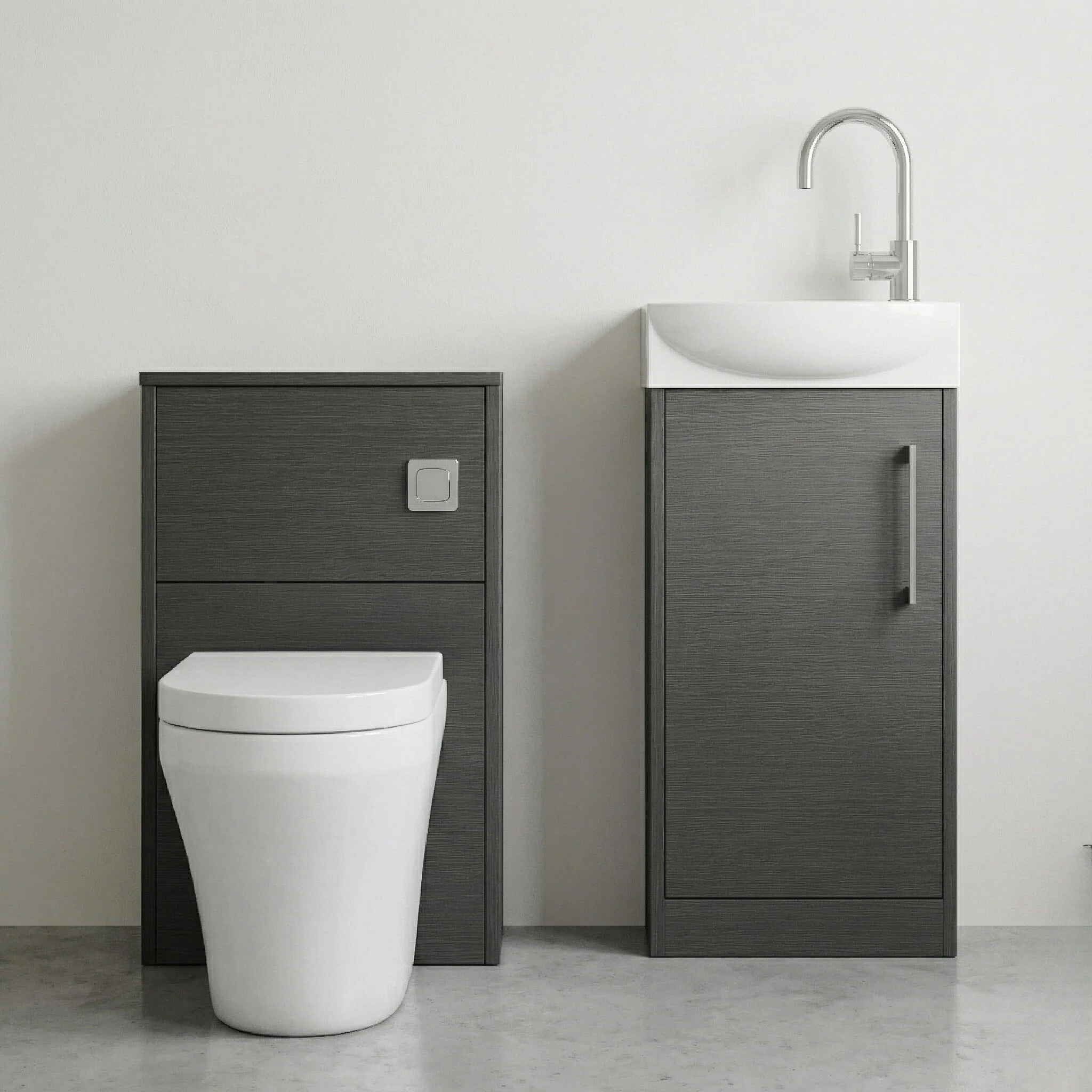 Winshill Floor Standing Cloakroom Bundle, Vanity, WC Unit, Toilet & Tap - Image 11