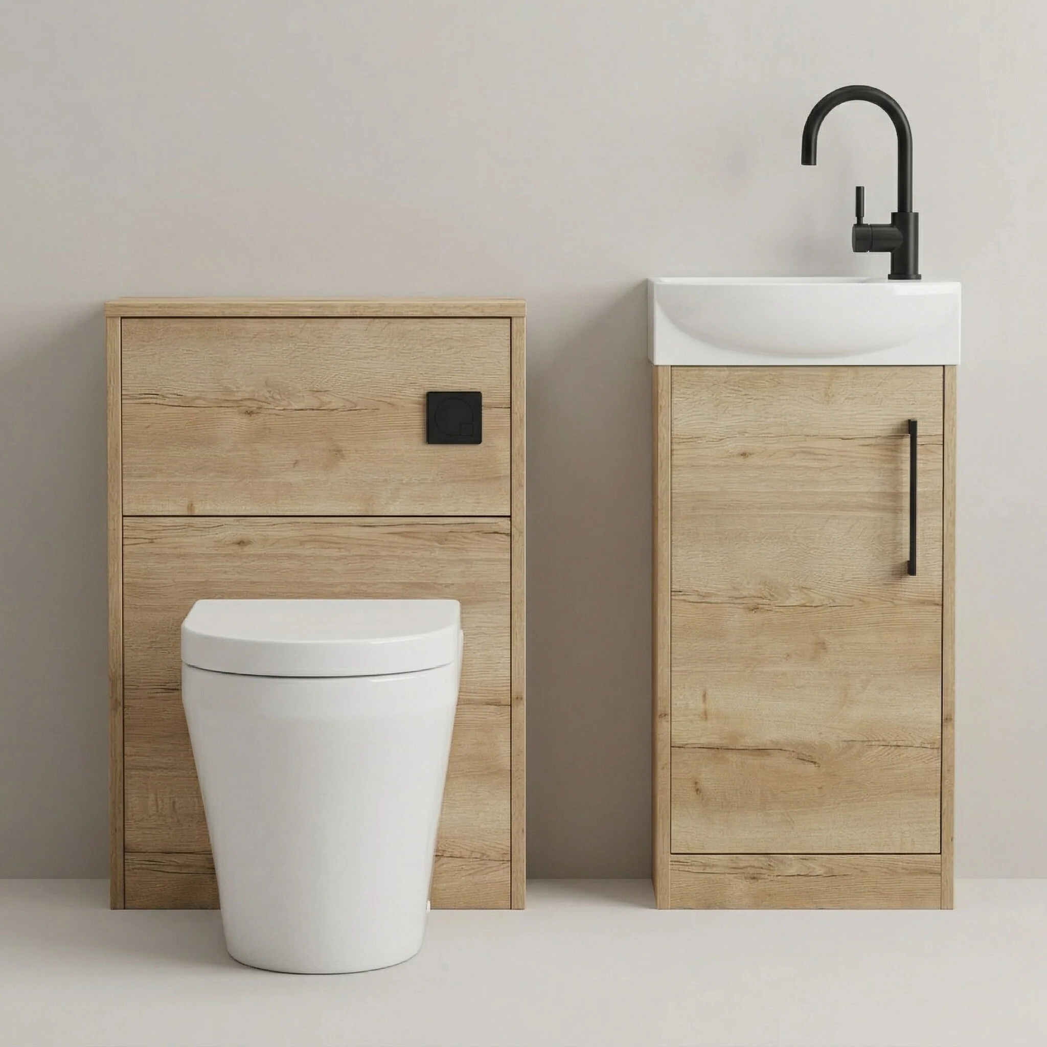 Winshill Floor Standing Cloakroom Bundle, Vanity, WC Unit, Toilet & Tap - Image 13