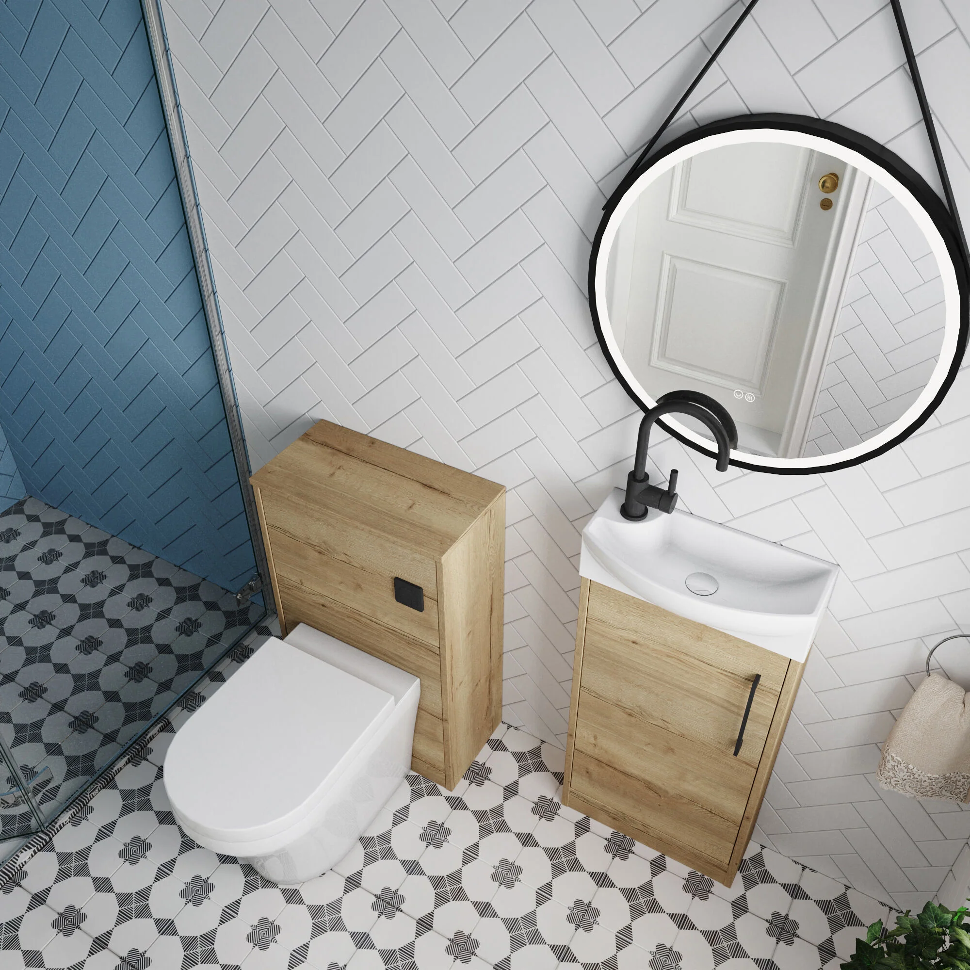 Winshill Floor Standing Cloakroom Bundle, Vanity, WC Unit, Toilet & Tap - Image 38