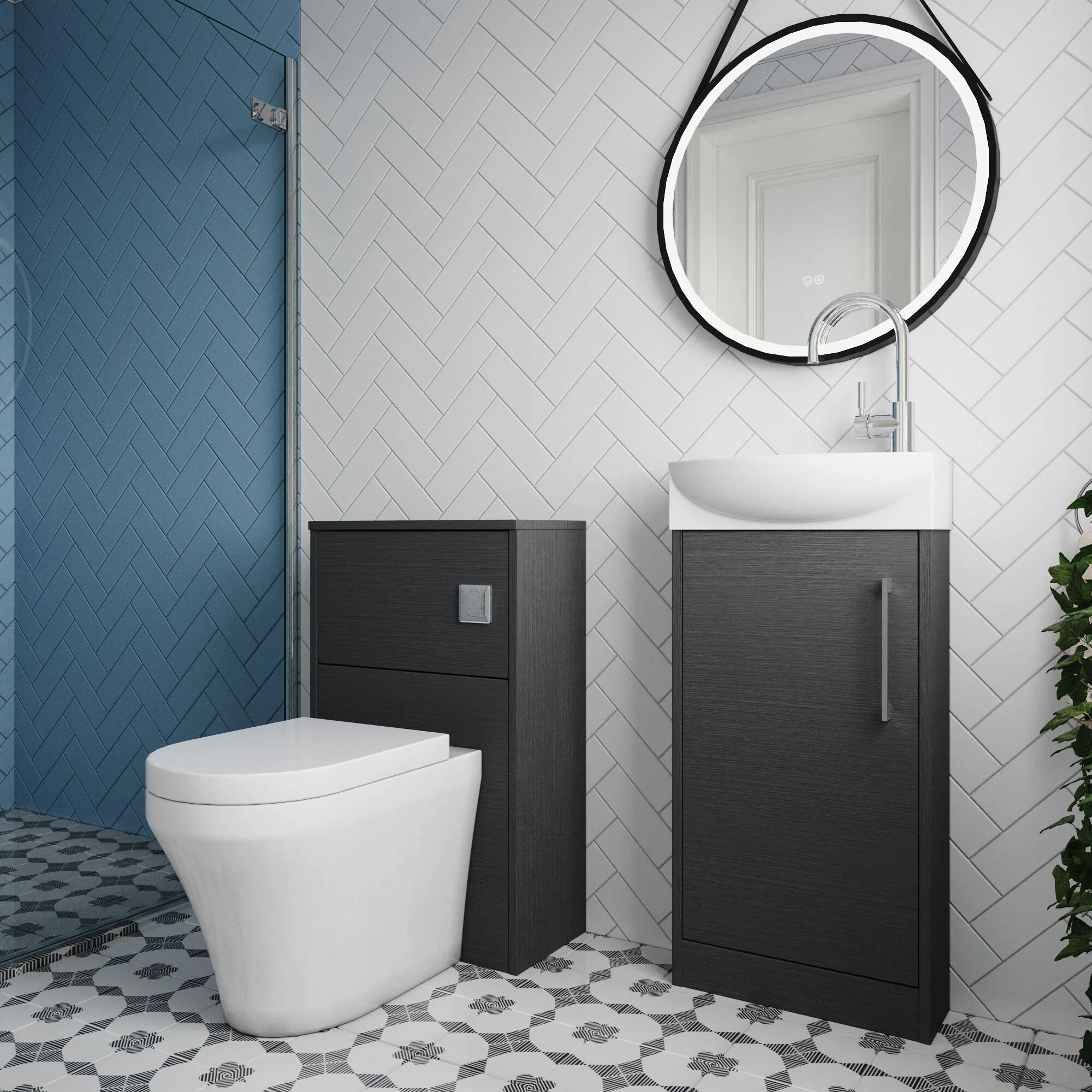 Winshill Floor Standing Cloakroom Bundle, Vanity, WC Unit, Toilet & Tap - Image 41