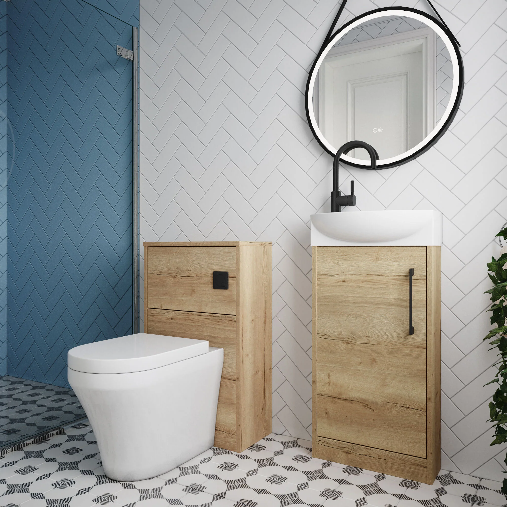 Winshill Floor Standing Cloakroom Bundle, Vanity, WC Unit, Toilet & Tap - Image 48