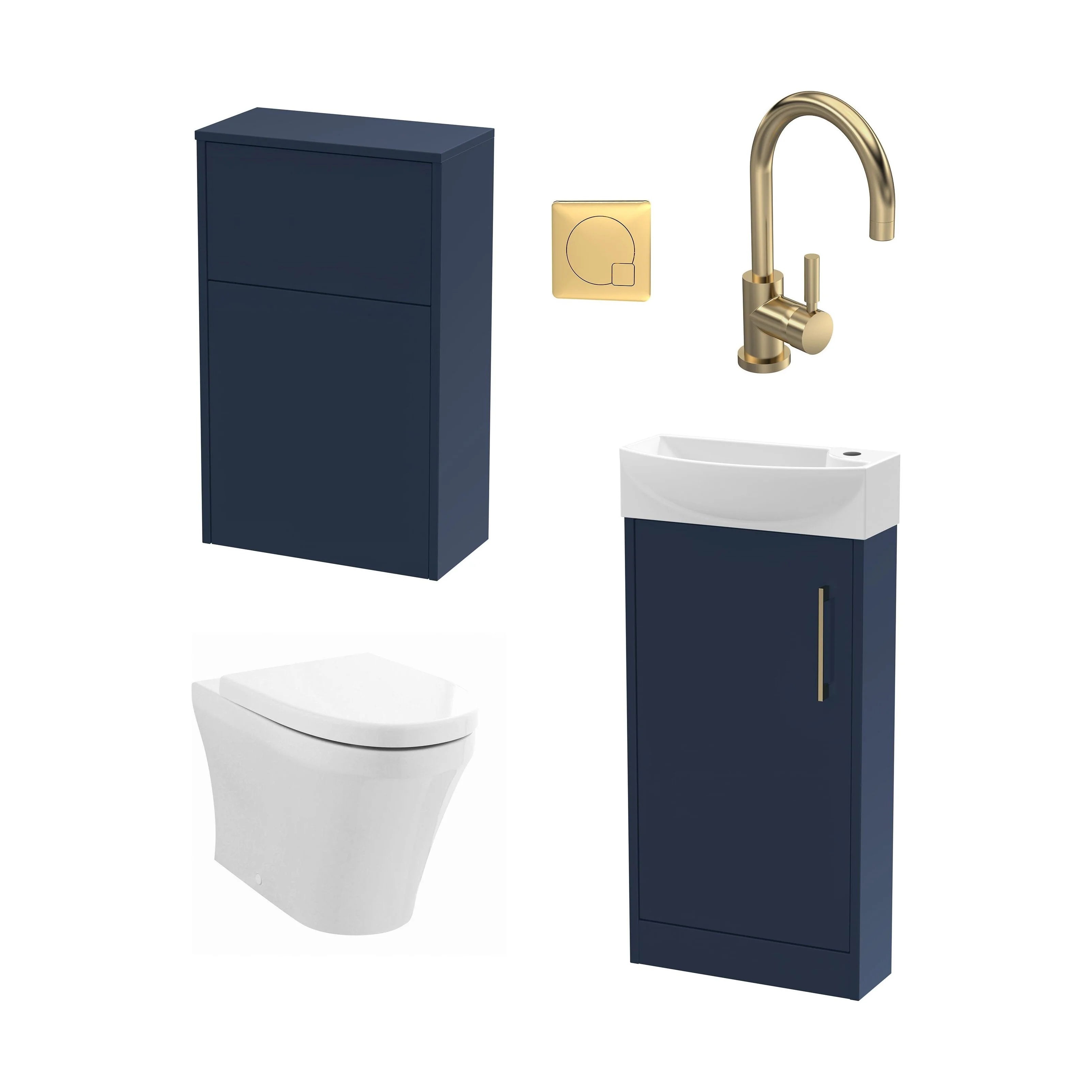 Winshill Floor Standing Cloakroom Bundle, Vanity, WC Unit, Toilet & Tap - Image 5