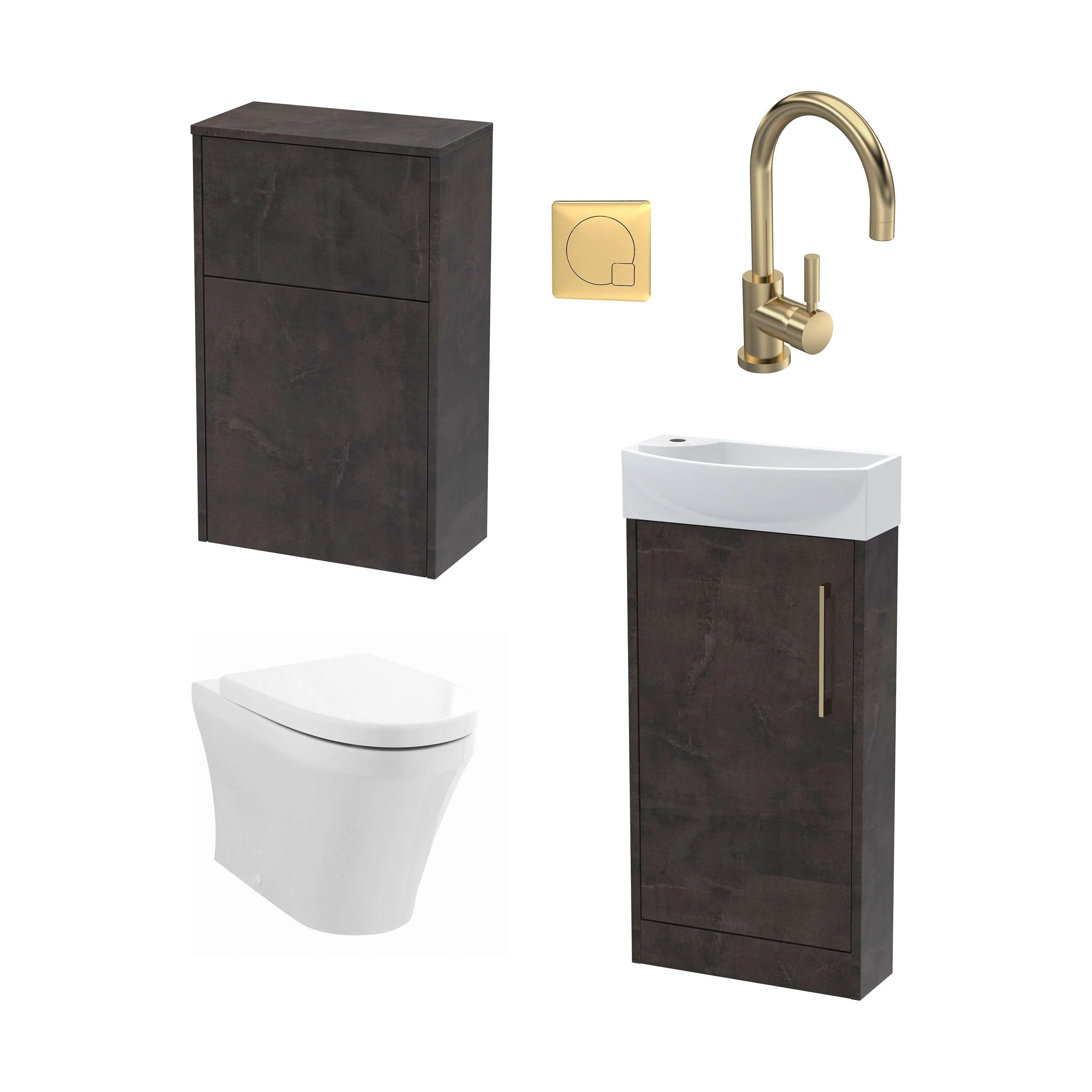 Winshill Floor Standing Cloakroom Bundle, Vanity, WC Unit, Toilet & Tap - Image 7