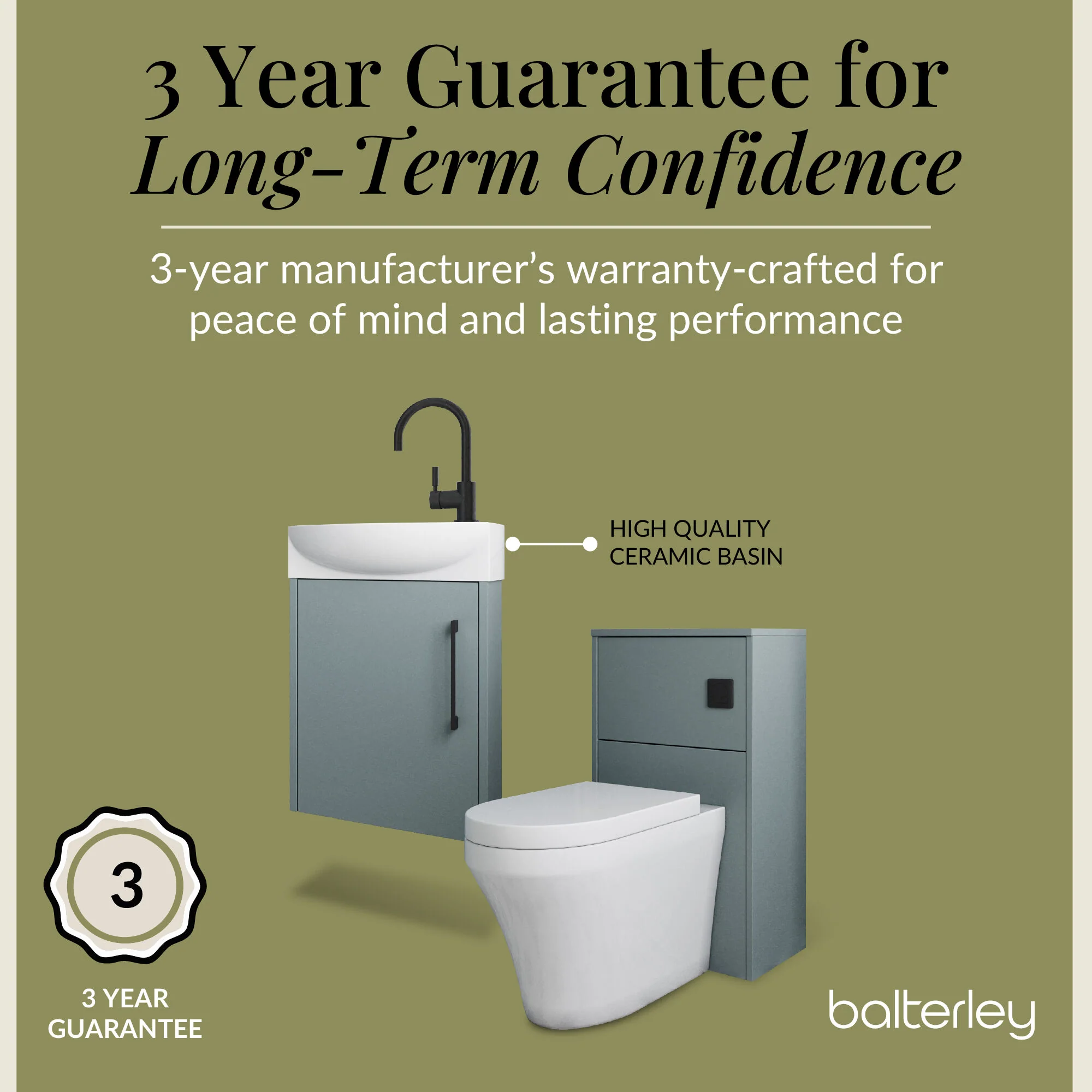 Winshill Wall Hung Cloakroom Bundle - Vanity, WC Unit, Toilet & Tap - Image 8