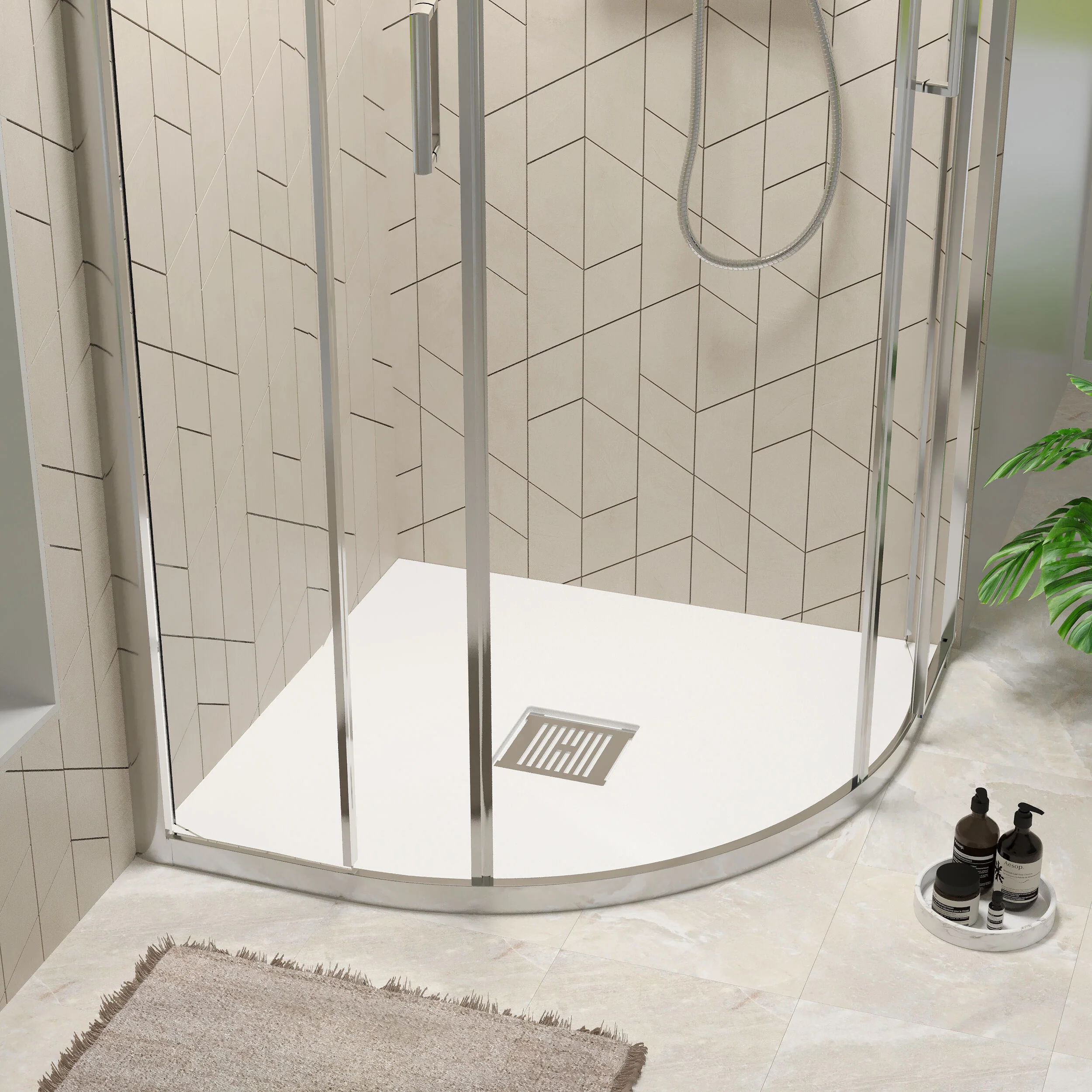 Balterley Shower Tray Premium Slimline Quadrant - Multiple Sizes and Finishes - Image 7