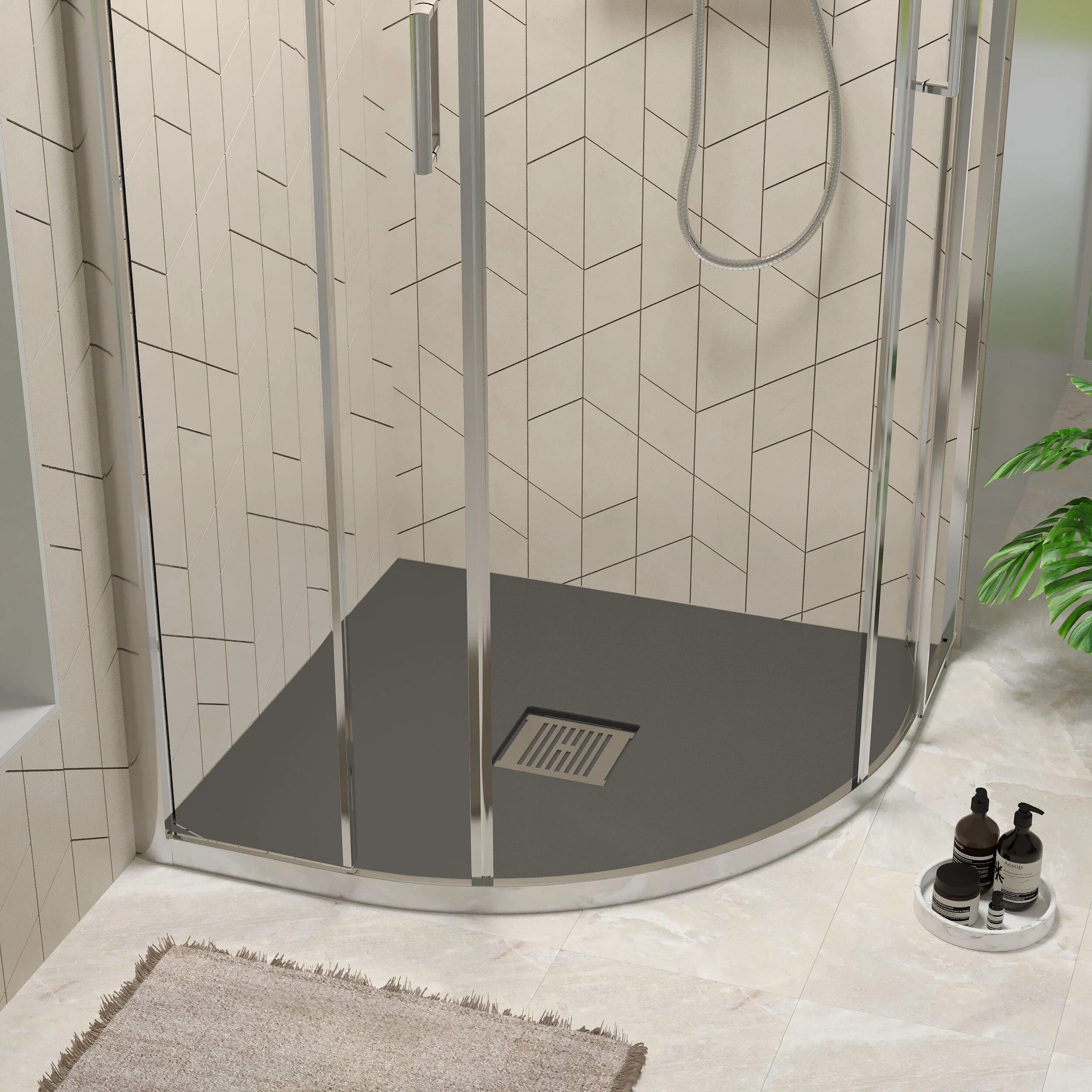 Balterley Shower Tray Premium Slimline Quadrant - Multiple Sizes and Finishes - Image 9