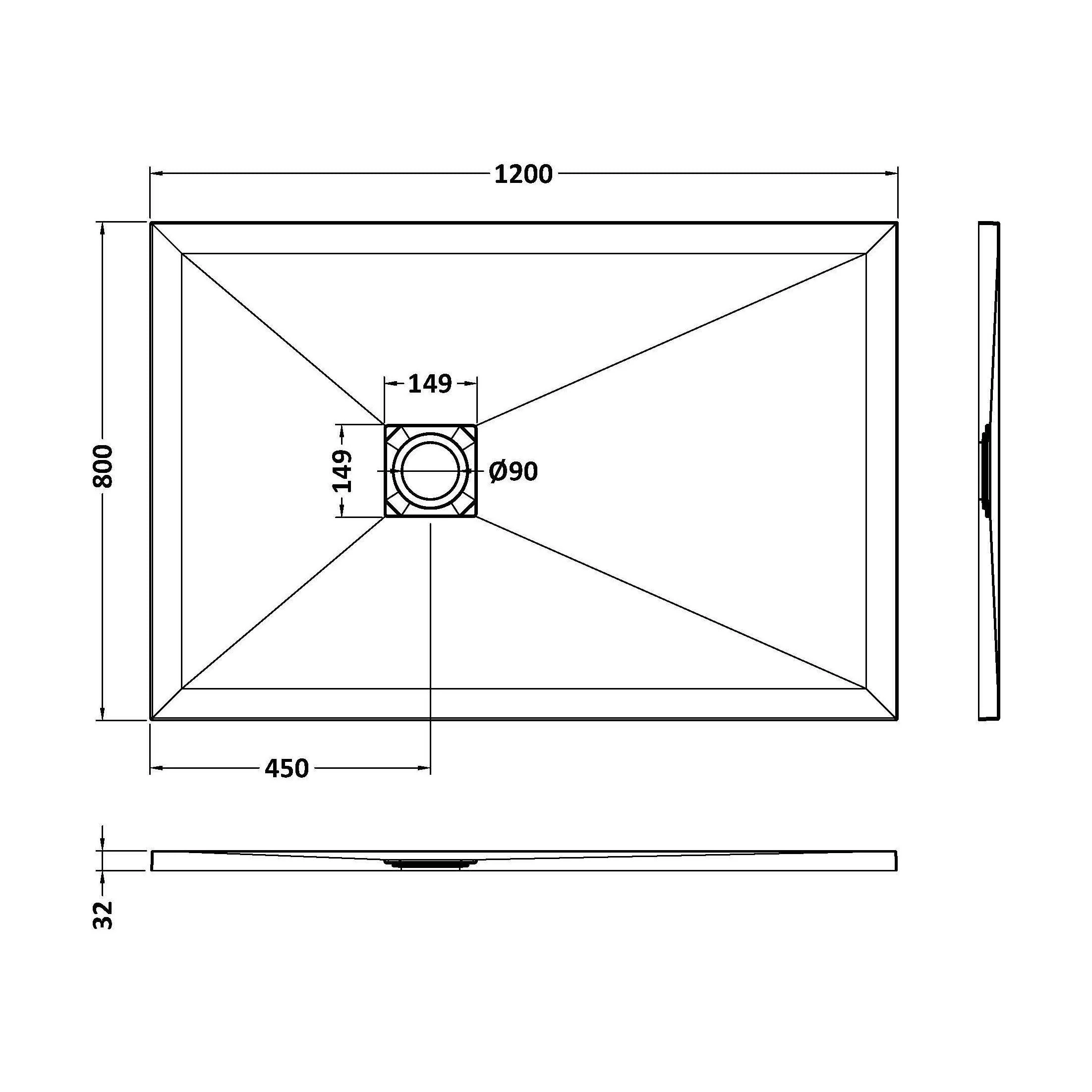 Balterley Shower Tray Premium Slimline Rectangular - Multiple Sizes and Finishes - Image 36