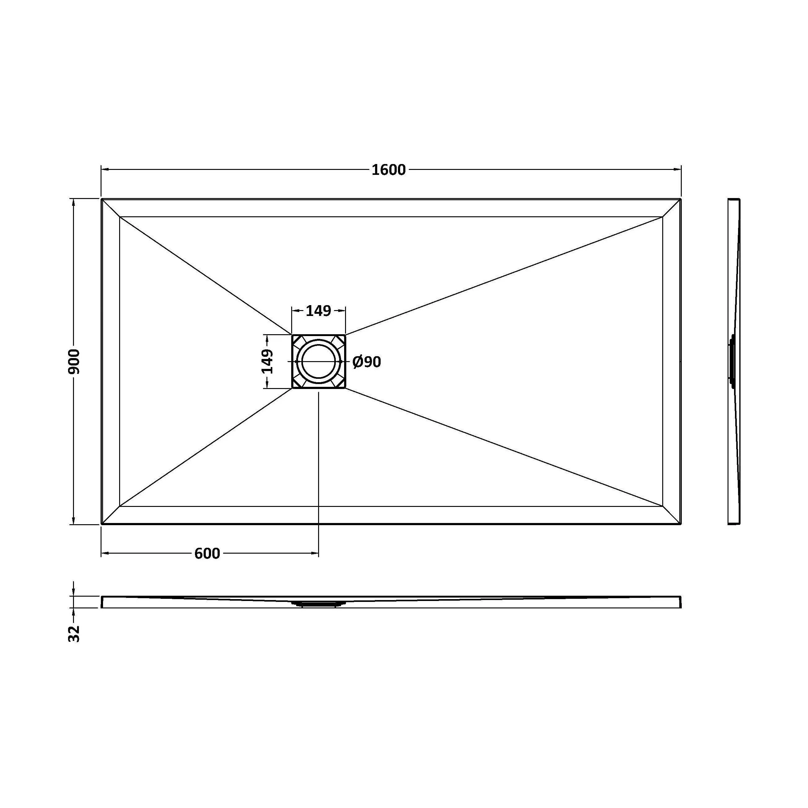 Balterley Shower Tray Premium Slimline Rectangular - Multiple Sizes and Finishes - Image 49