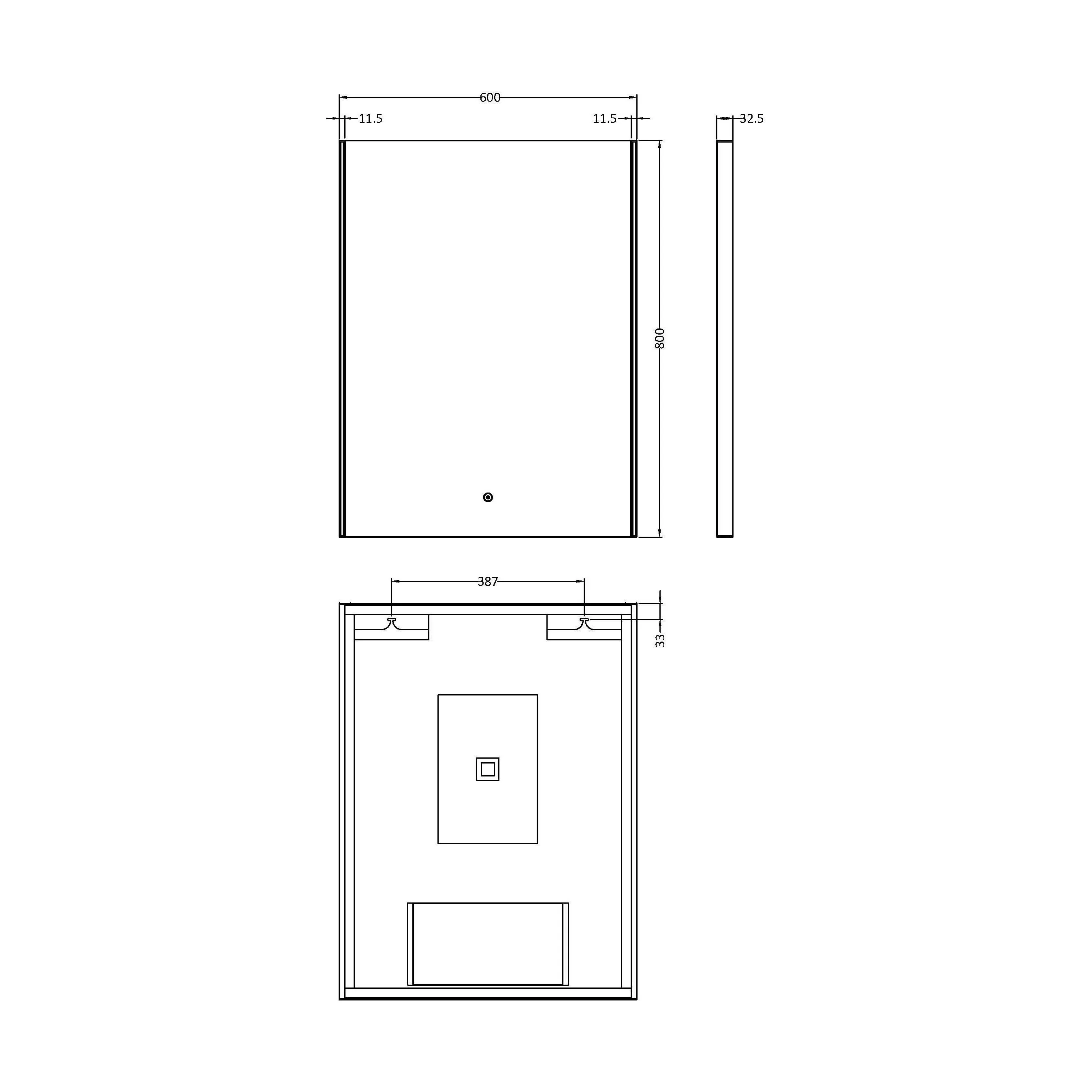 Talke Rectangular LED Ambient Illuminated Touch Sensor Mirror with Demister, 800 x 600mm - Image 4