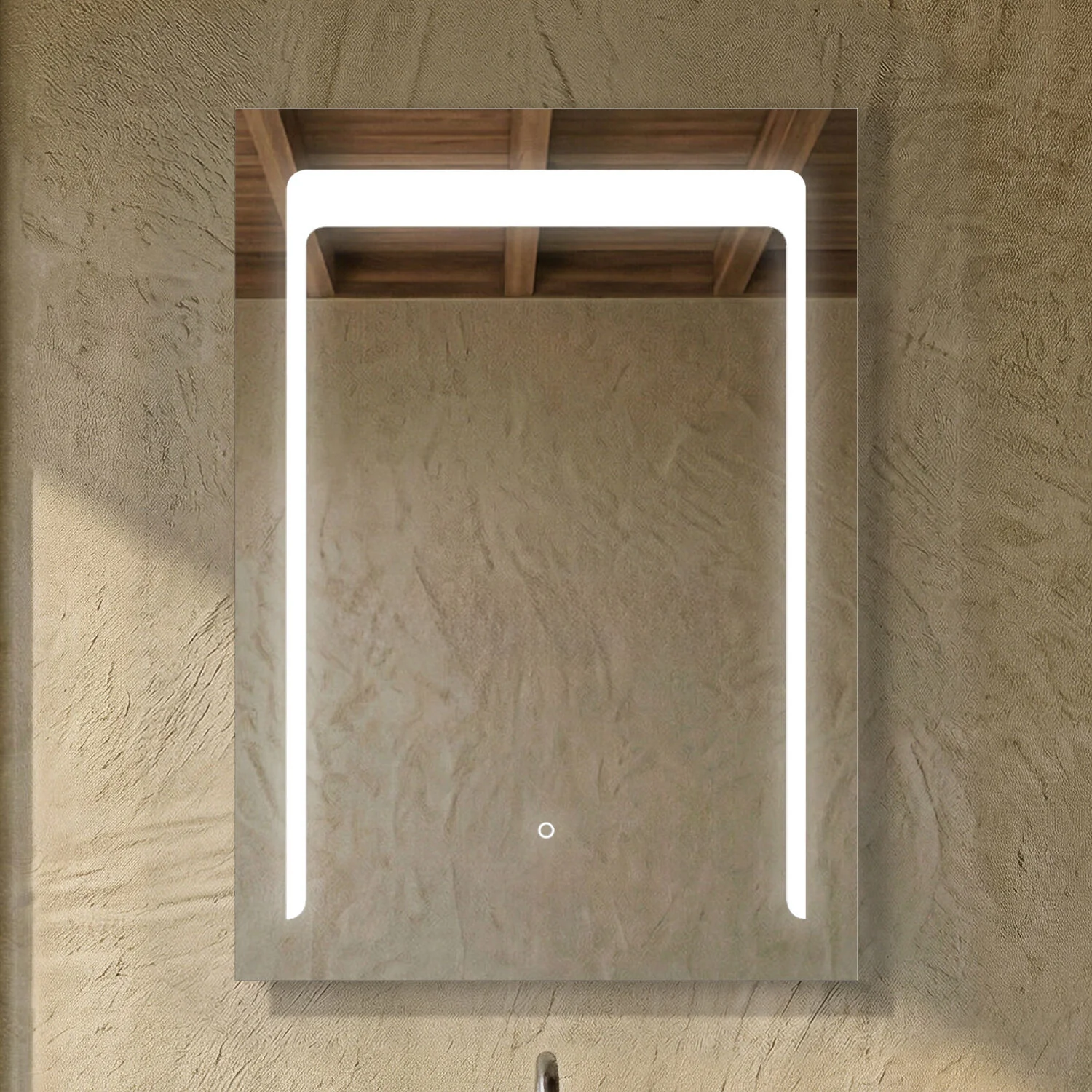 Talke Rectangular LED Illuminated Touch Sensor Mirror with Demister, 700mm x 500mm