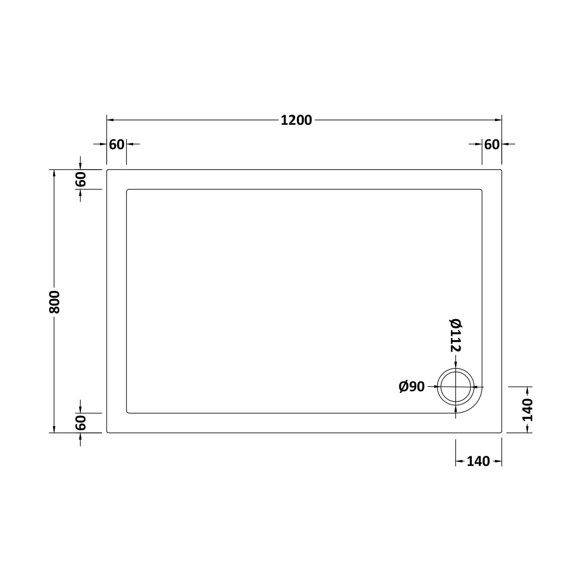 Slip Resistant Slimline Rectangular Shower Tray - Choice of Size - Image 39