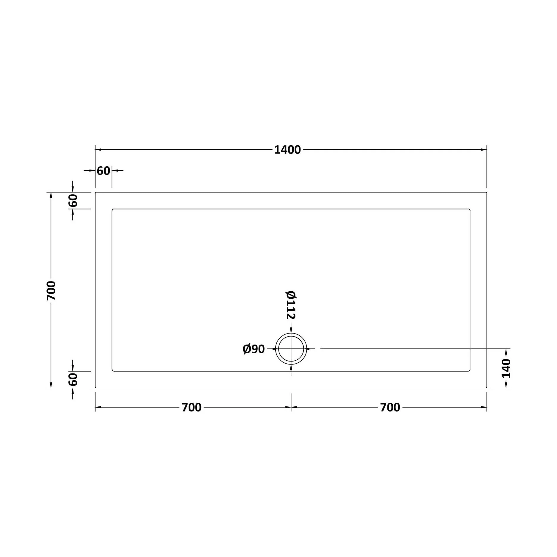 Slip Resistant Slimline Rectangular Shower Tray - Choice of Size - Image 42