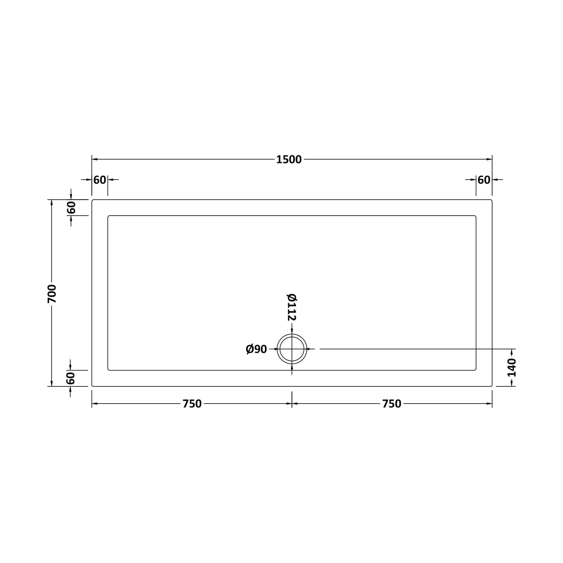 Slip Resistant Slimline Rectangular Shower Tray - Choice of Size - Image 46