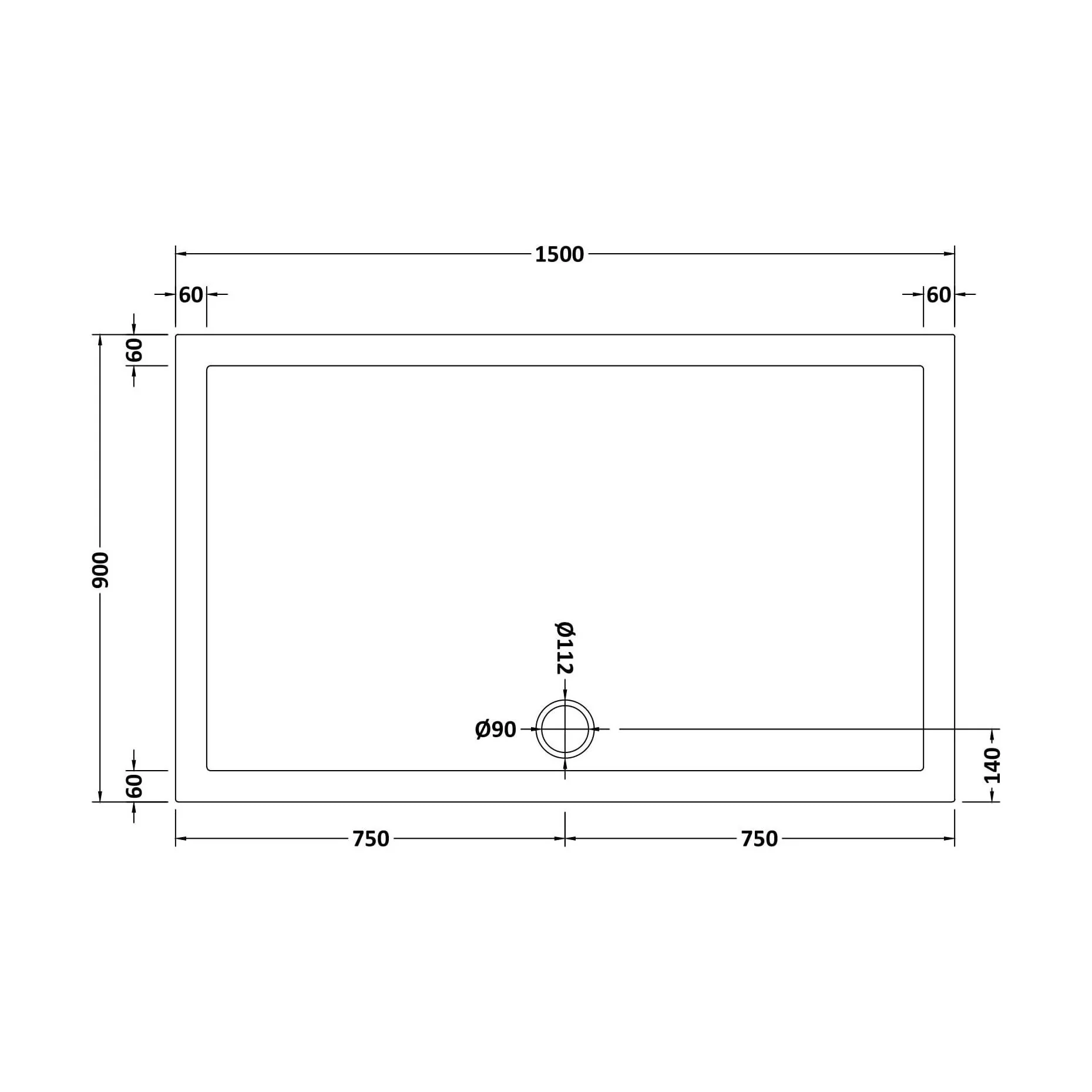 Slip Resistant Slimline Rectangular Shower Tray - Choice of Size - Image 48