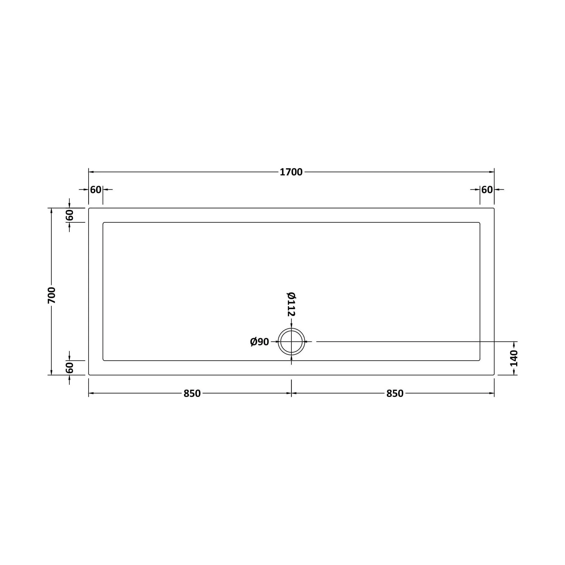 Slip Resistant Slimline Rectangular Shower Tray - Choice of Size - Image 49