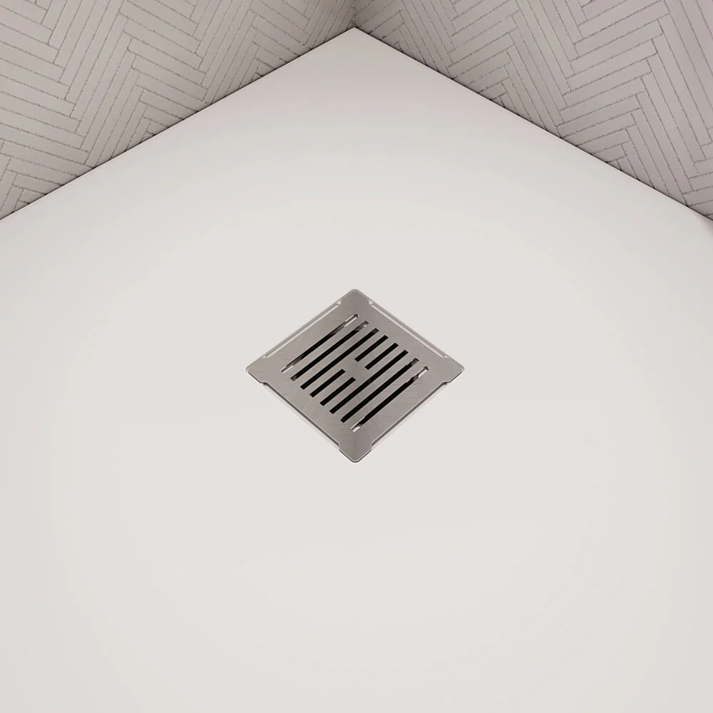 Contemporary Resin Slimline Shower Tray Grill Waste - Choice of Colour - Image 3