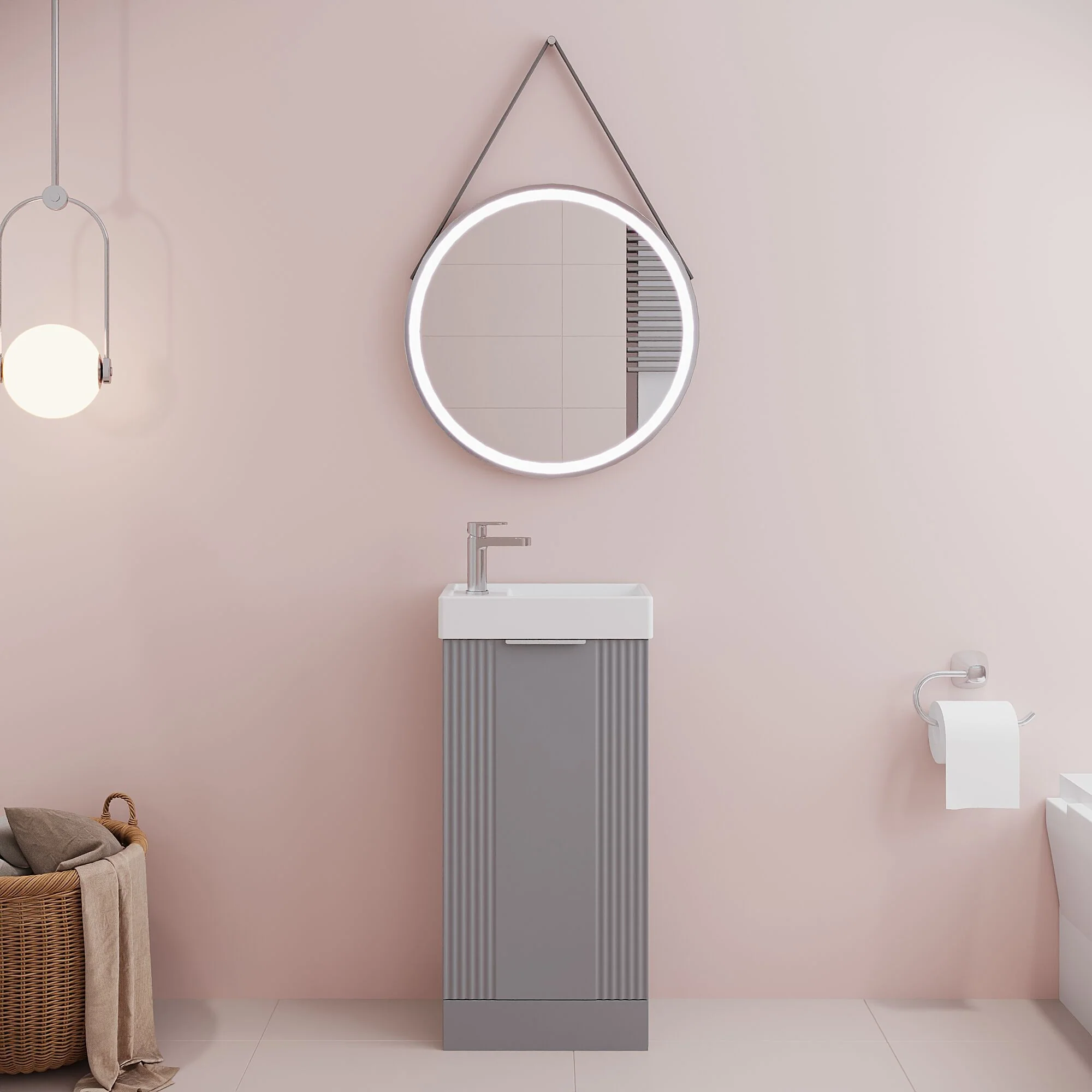 Belvide Retro Floor Standing Bathroom Cloakroom Vanity Basin Unit - 781 x 400 x 222mm - Multiple Colours - Image 15