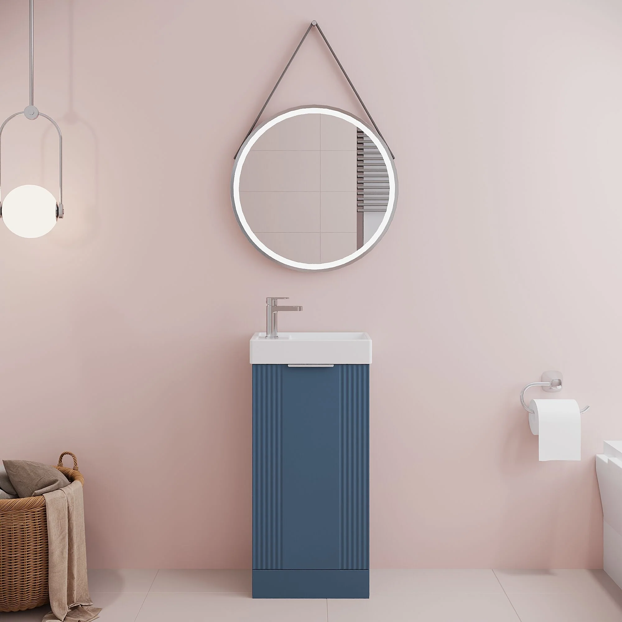 Belvide Retro Floor Standing Bathroom Cloakroom Vanity Basin Unit - 781 x 400 x 222mm - Multiple Colours - Image 18