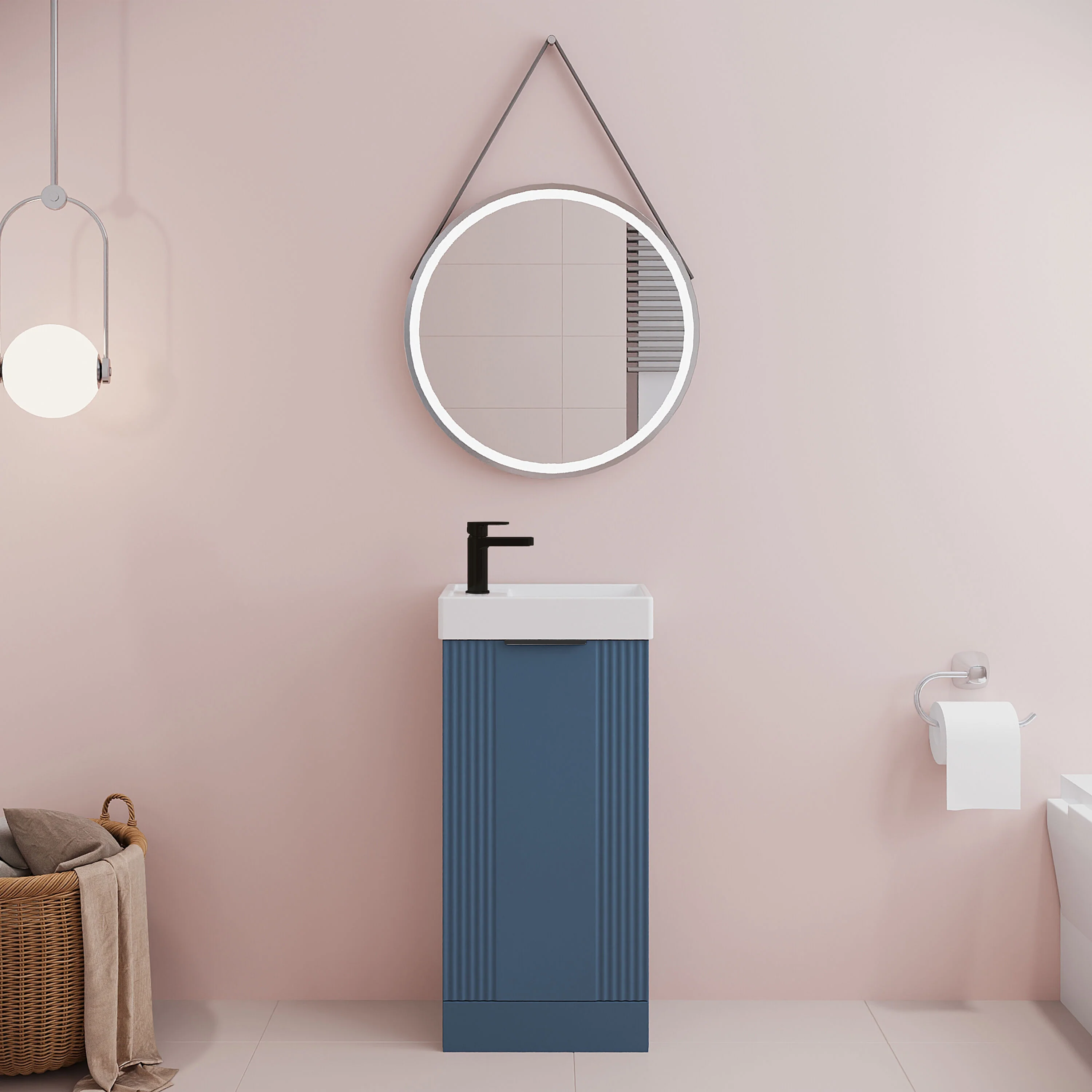 Belvide Retro Floor Standing Bathroom Cloakroom Vanity Basin Unit - 781 x 400 x 222mm - Multiple Colours - Image 19