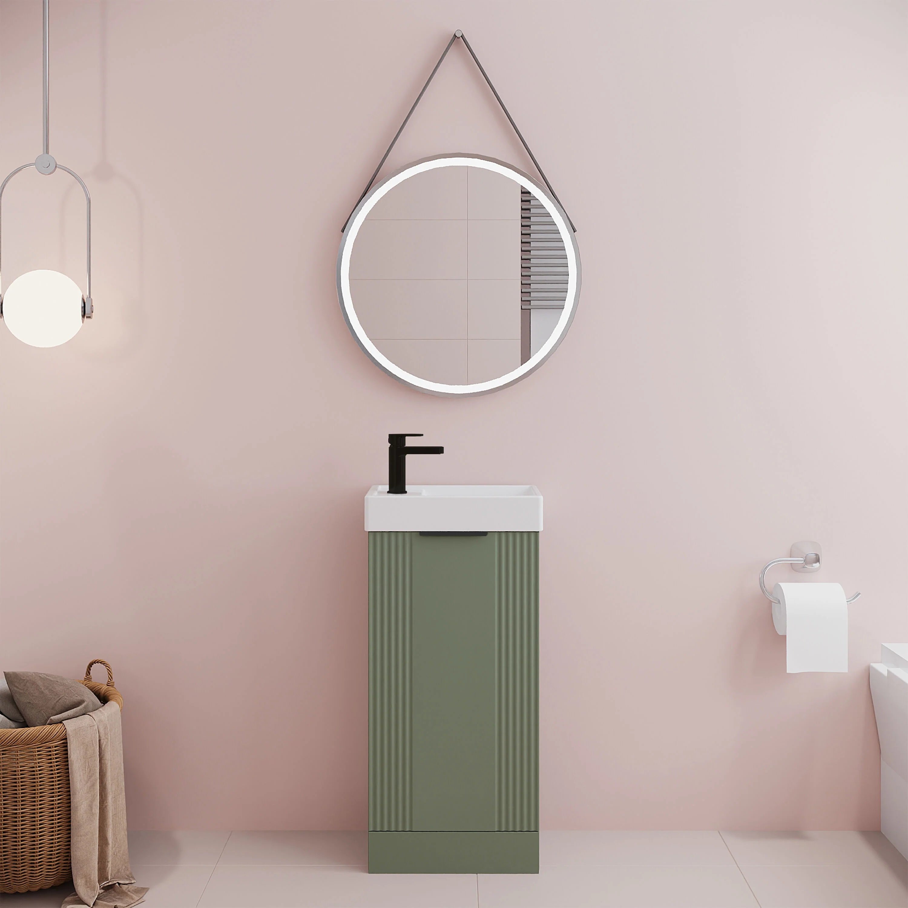 Belvide Retro Floor Standing Bathroom Cloakroom Vanity Basin Unit - 781 x 400 x 222mm - Multiple Colours - Image 22