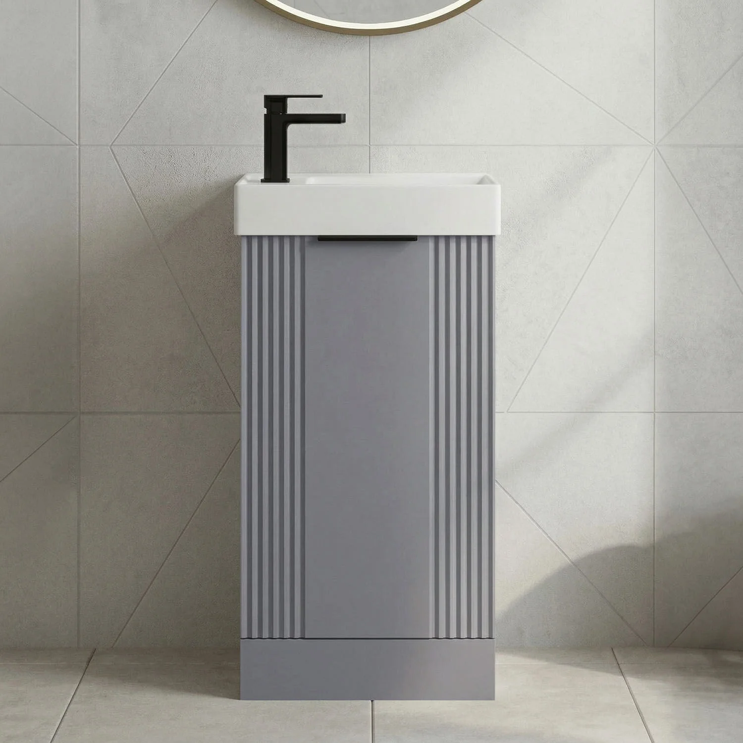 Belvide Retro Floor Standing Bathroom Cloakroom Vanity Basin Unit - 781 x 400 x 222mm - Multiple Colours - Image 3