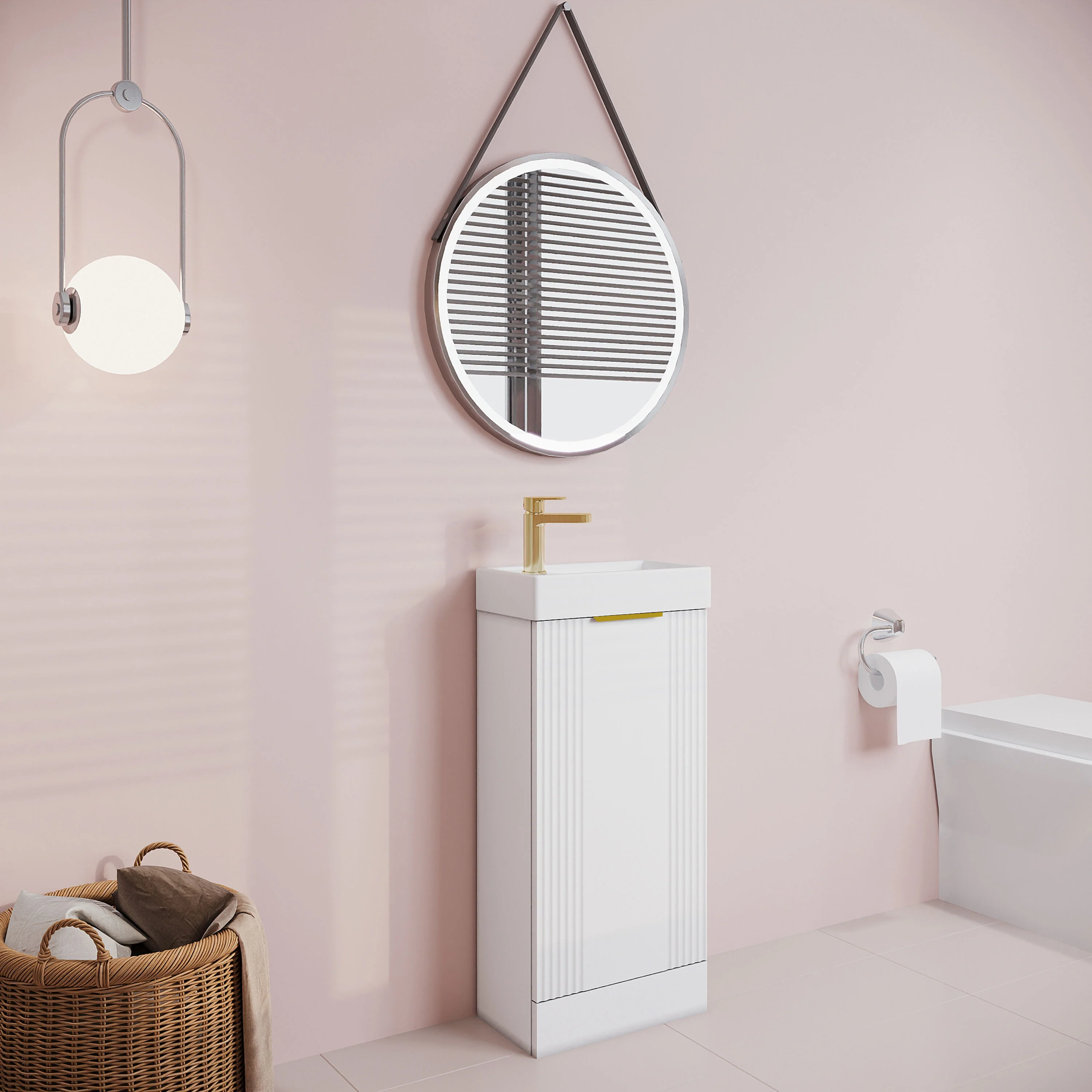 Belvide Retro Floor Standing Bathroom Cloakroom Vanity Basin Unit - 781 x 400 x 222mm - Multiple Colours - Image 41