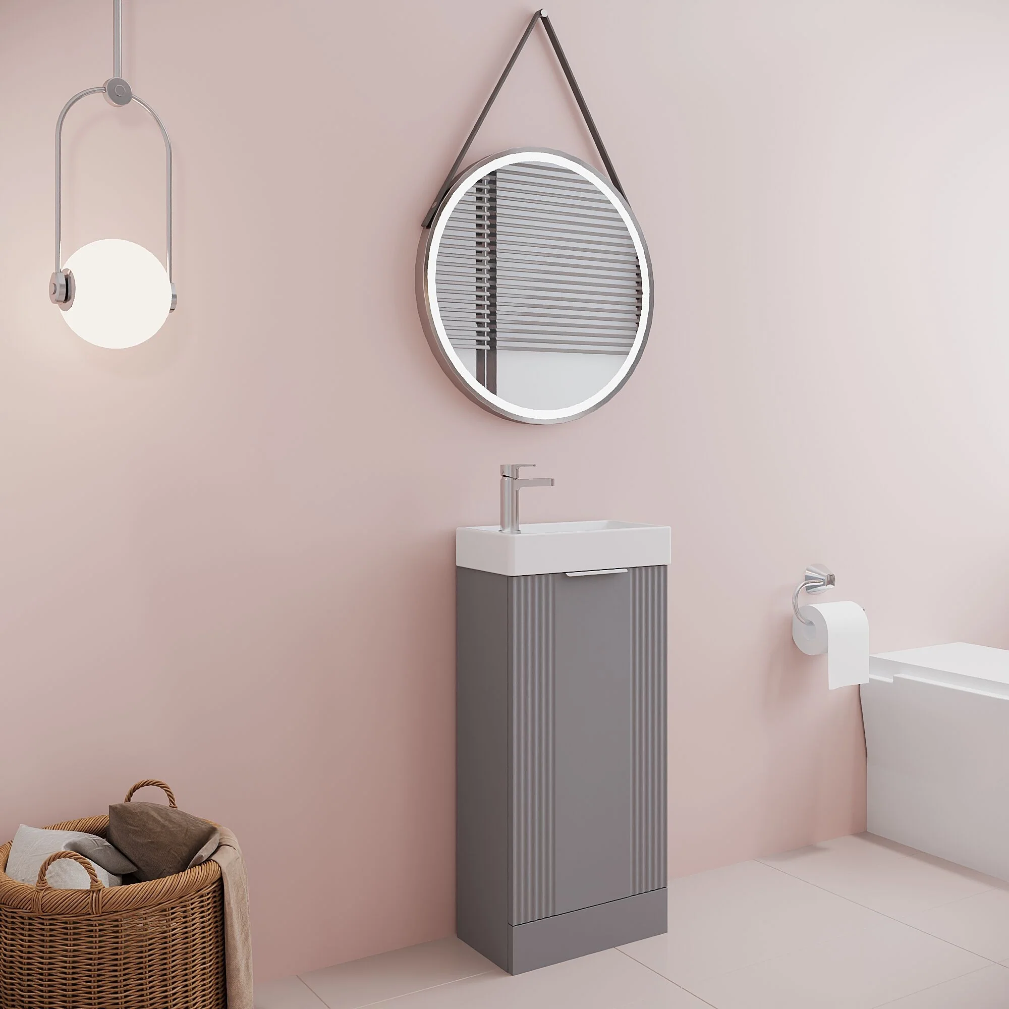 Belvide Retro Floor Standing Bathroom Cloakroom Vanity Basin Unit - 781 x 400 x 222mm - Multiple Colours - Image 45