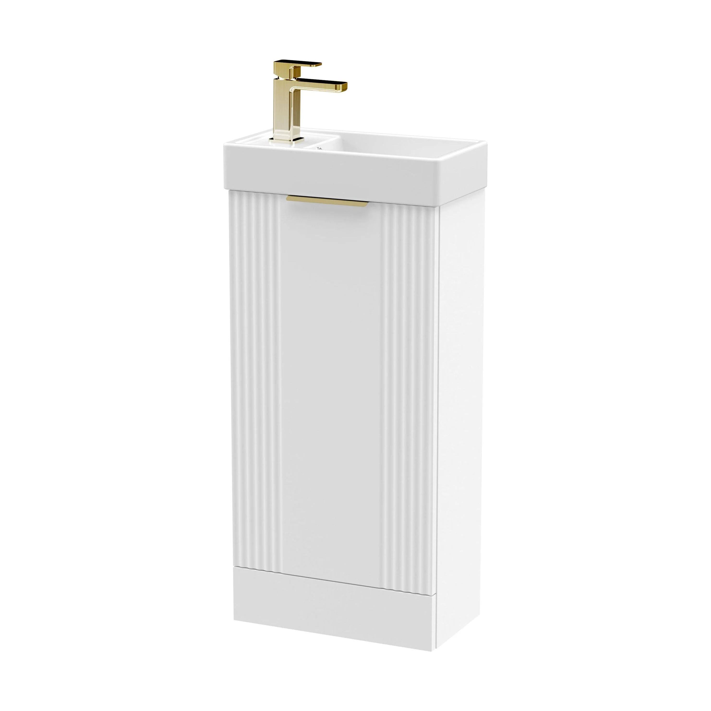 Belvide Retro Floor Standing Bathroom Cloakroom Vanity Basin Unit - 781 x 400 x 222mm - Multiple Colours - Image 56