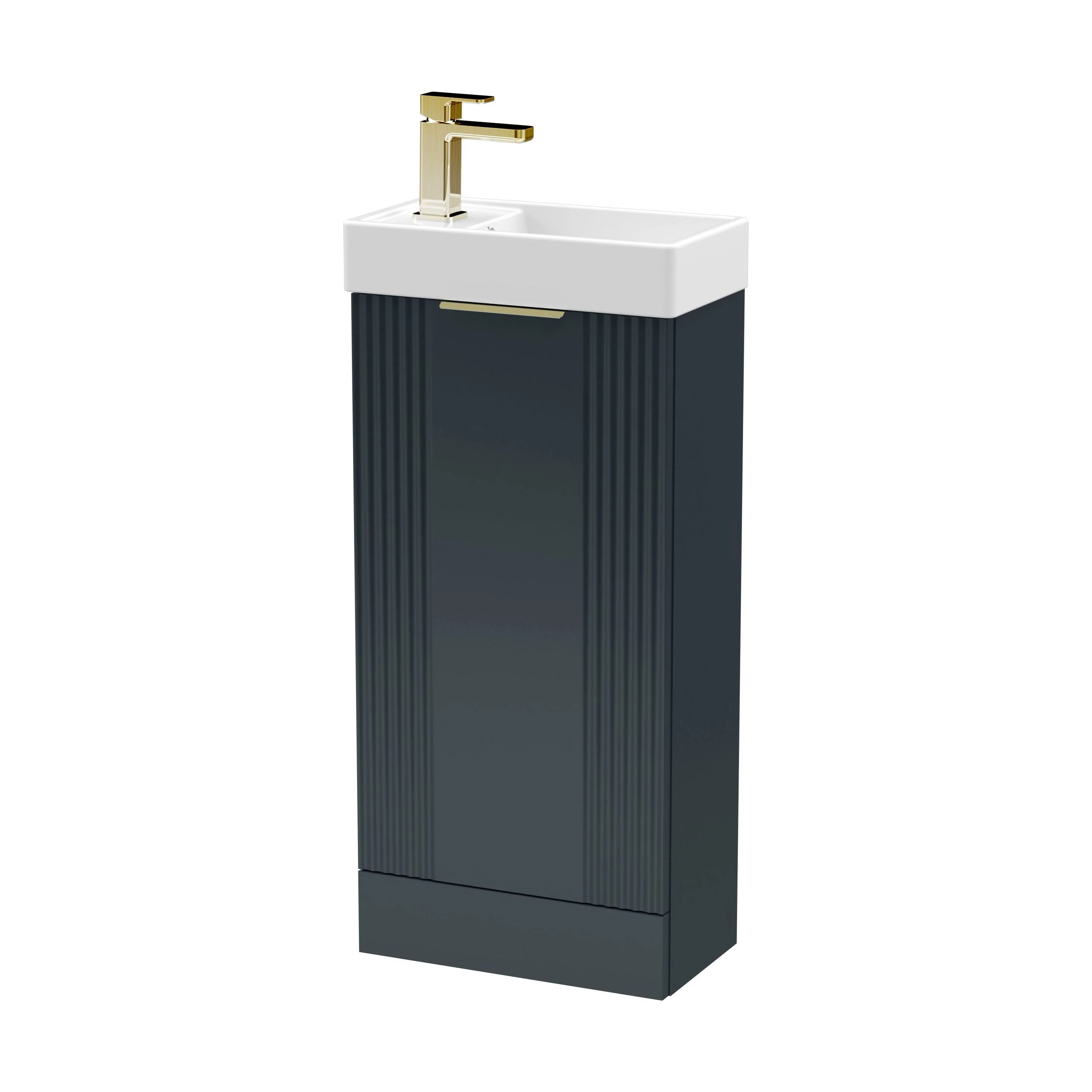 Belvide Retro Floor Standing Bathroom Cloakroom Vanity Basin Unit - 781 x 400 x 222mm - Multiple Colours - Image 59
