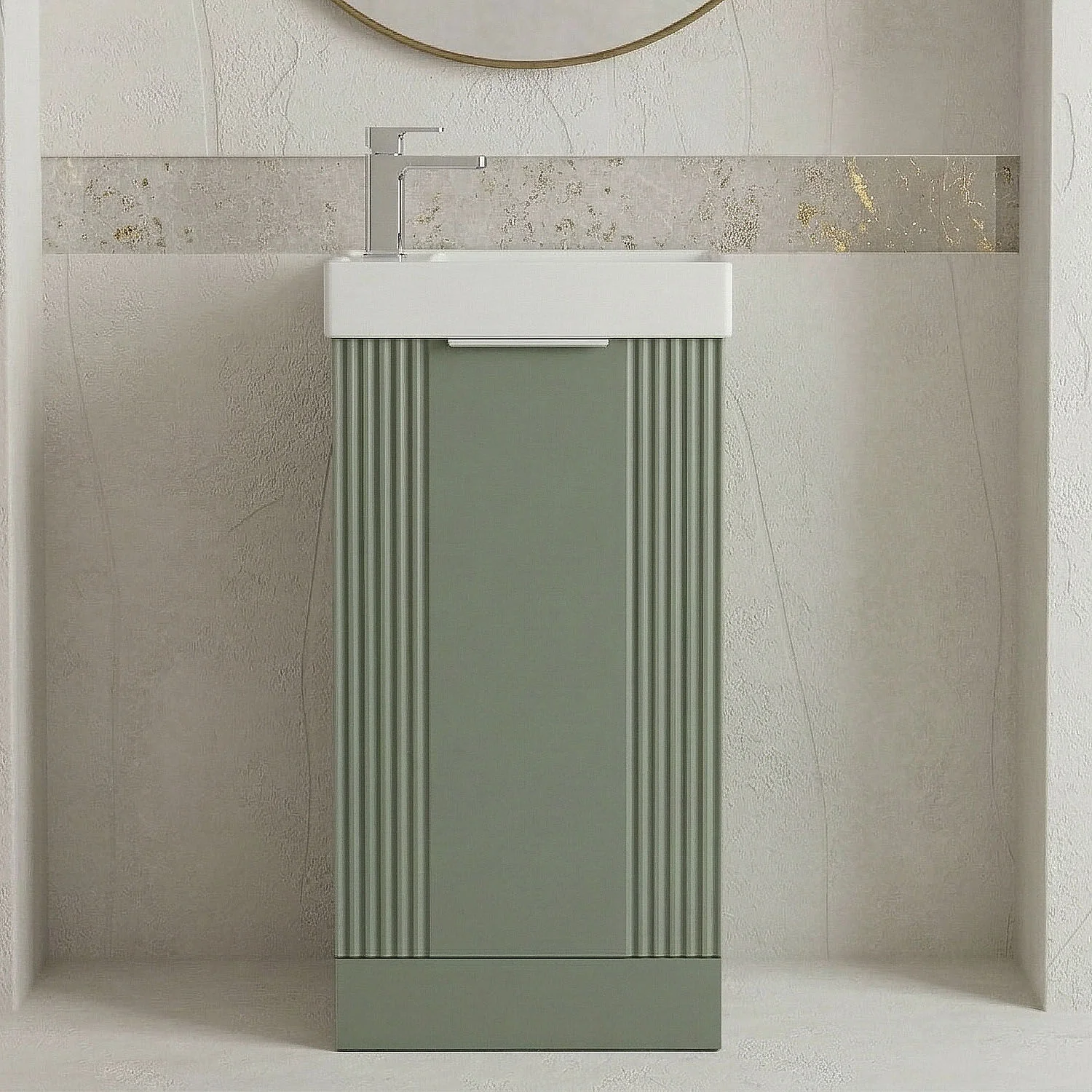Belvide Retro Floor Standing Bathroom Cloakroom Vanity Basin Unit - 781 x 400 x 222mm - Multiple Colours - Image 6