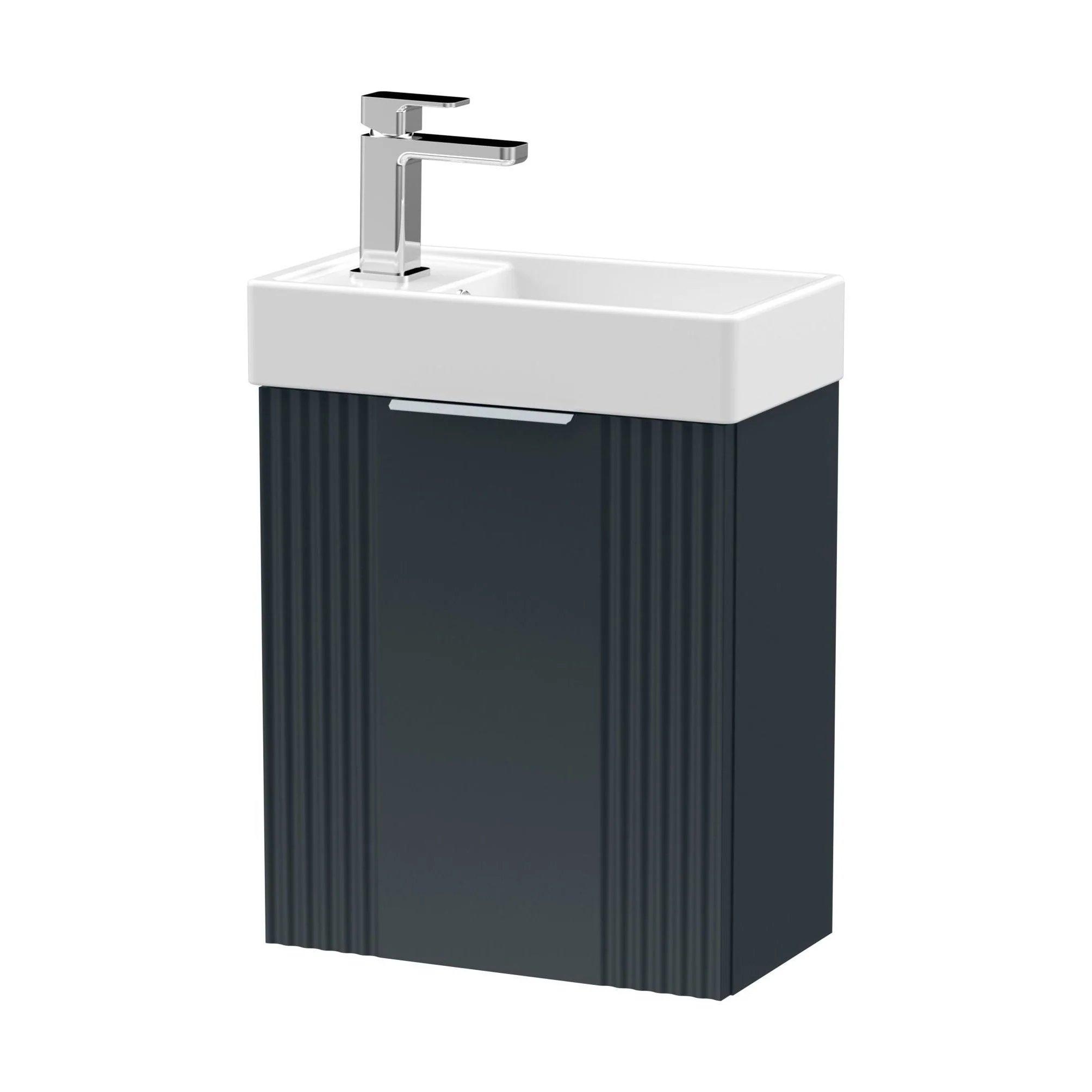 Belvide Retro Wall Hung Bathroom Cloakroom Vanity Basin Unit 438 x 400 x 222mm - Multiple Colours - Image 56