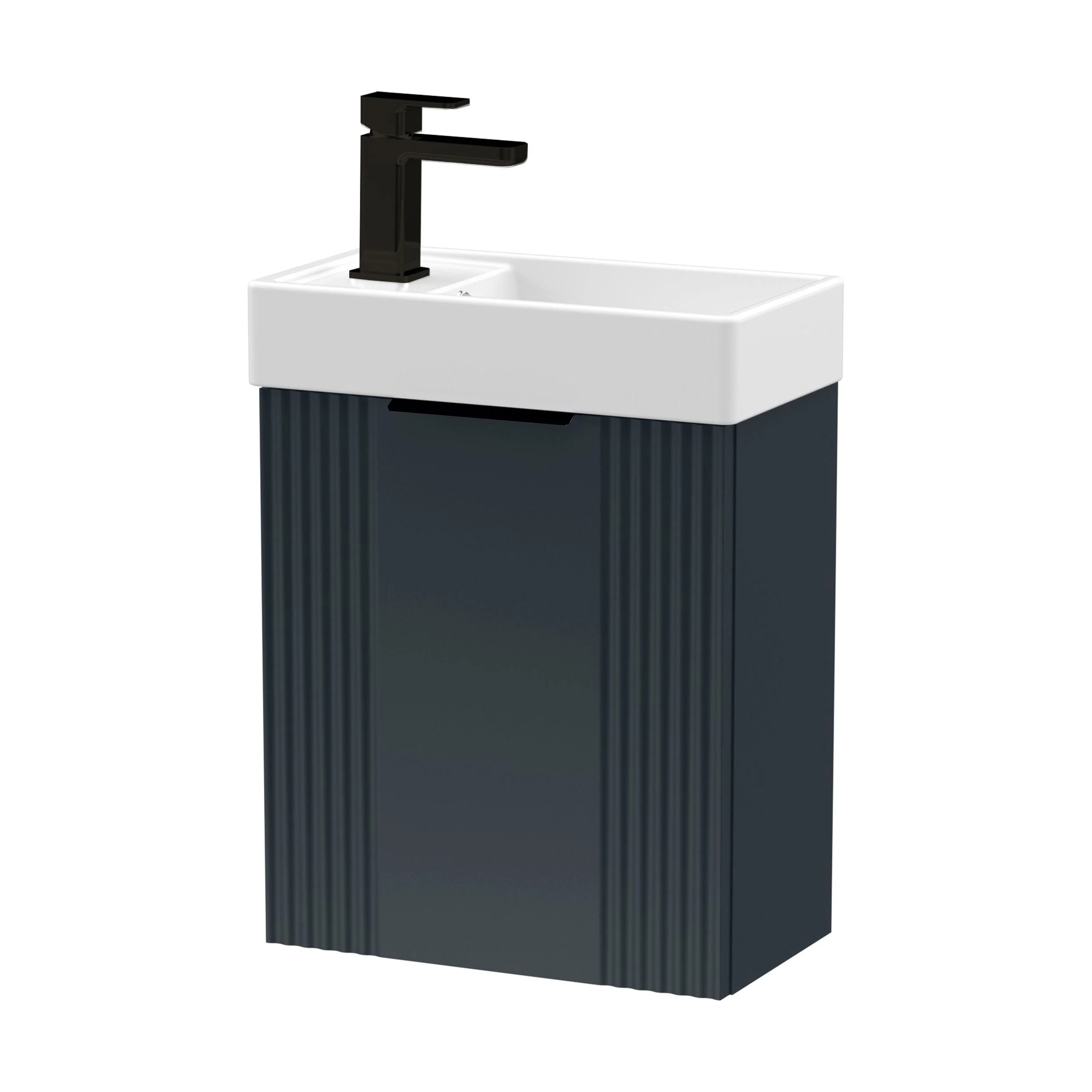 Belvide Retro Wall Hung Bathroom Cloakroom Vanity Basin Unit 438 x 400 x 222mm - Multiple Colours - Image 57